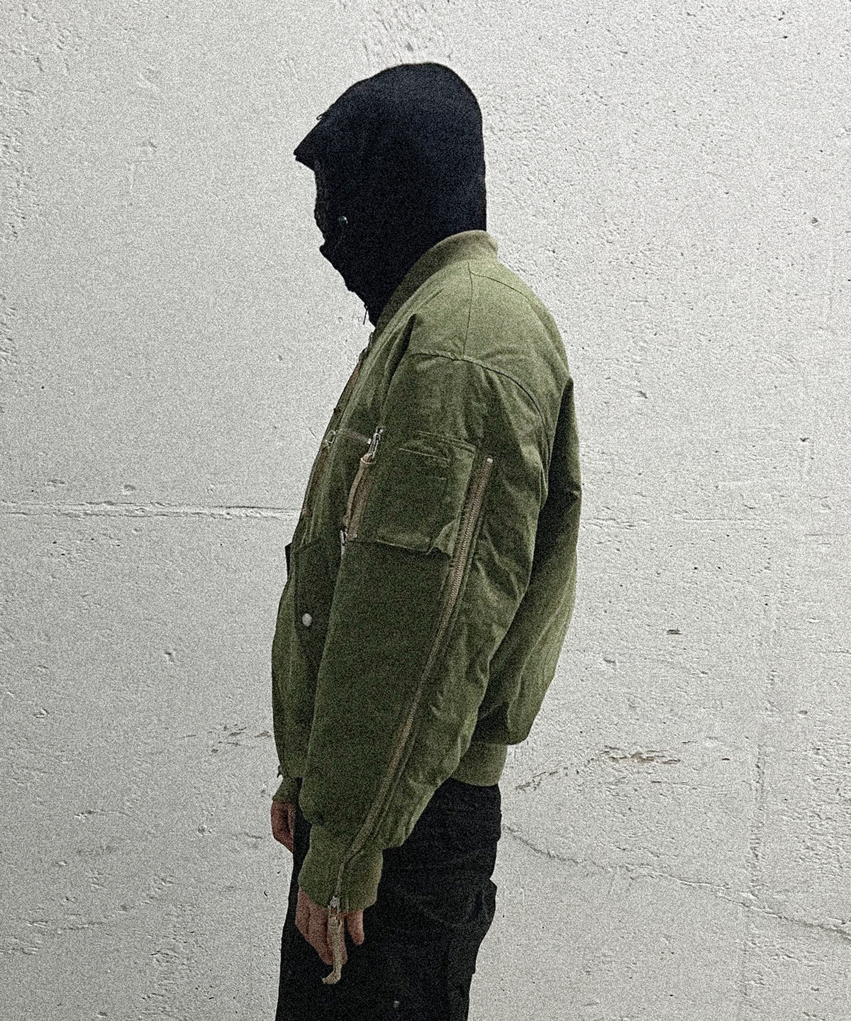 그레일즈(GRAILZ) MULTI ZIPPER BOMBER JACKET [KHAKI]