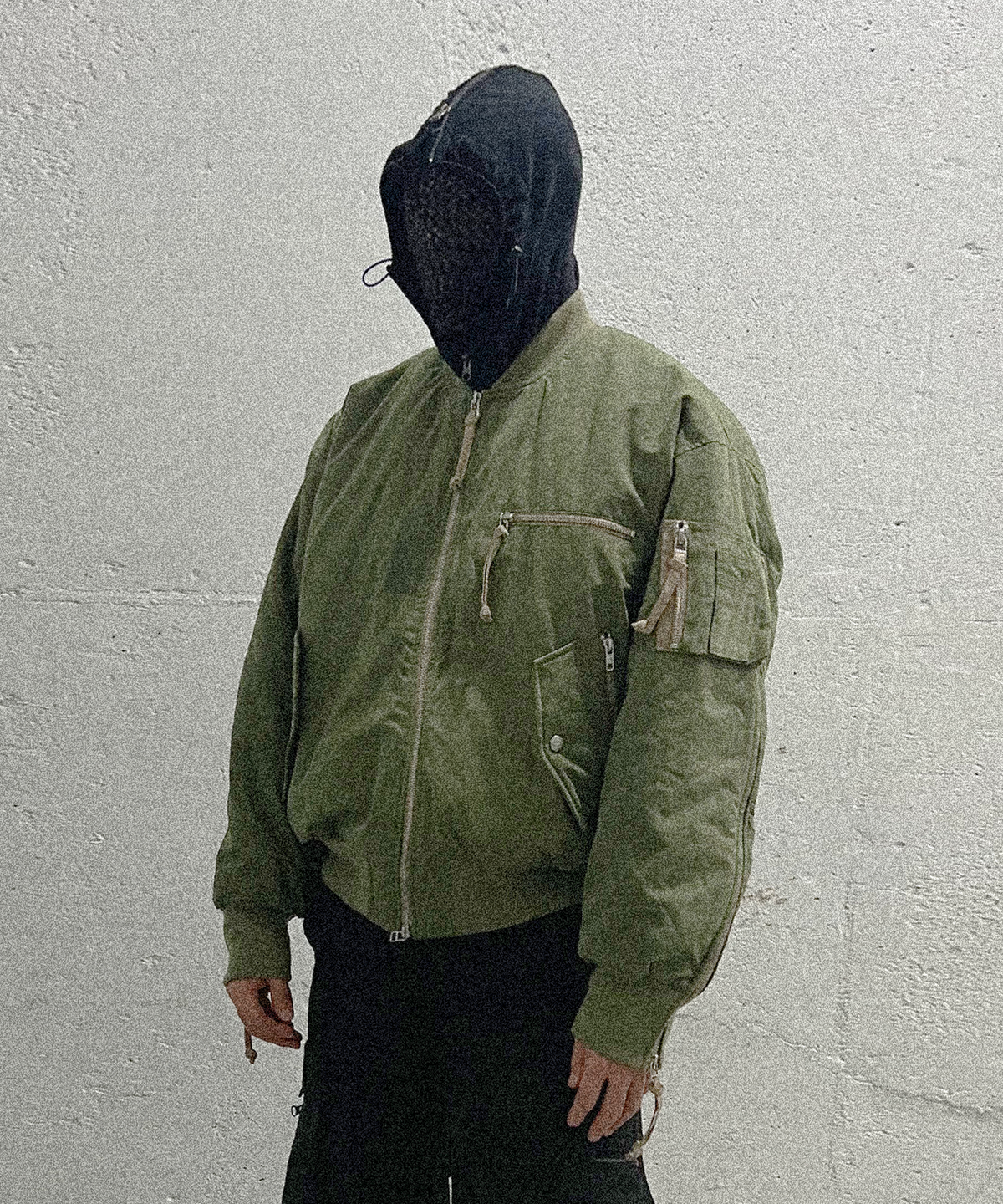 그레일즈(GRAILZ) MULTI ZIPPER BOMBER JACKET [KHAKI]