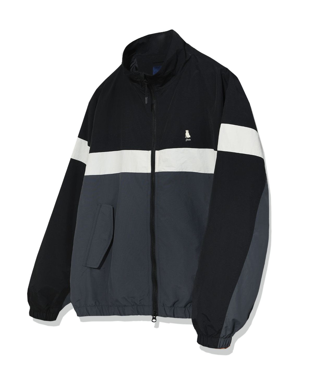 예일(YALE) NYLON TRACK BLOUSON BLACK