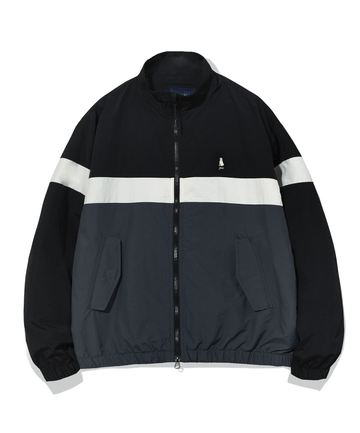 예일(YALE) NYLON TRACK BLOUSON BLACK