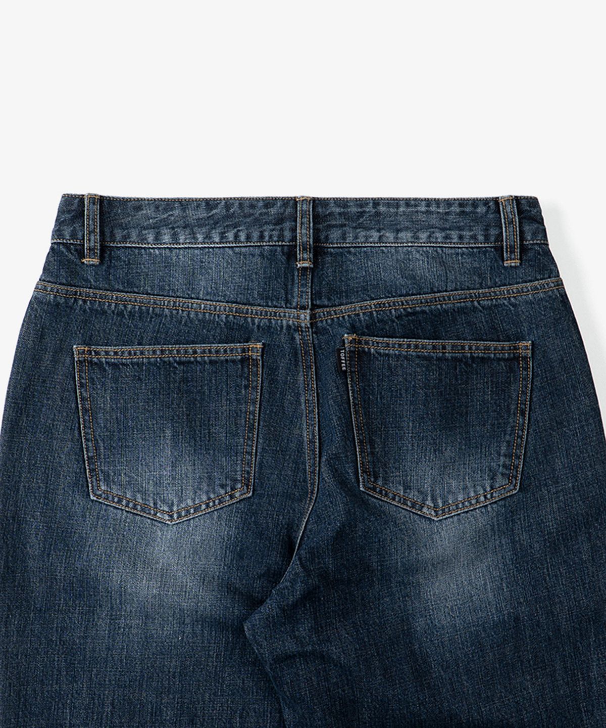 토피(TOFFEE) 와이드 데님 팬츠 (WASHED BLUE BLACK)