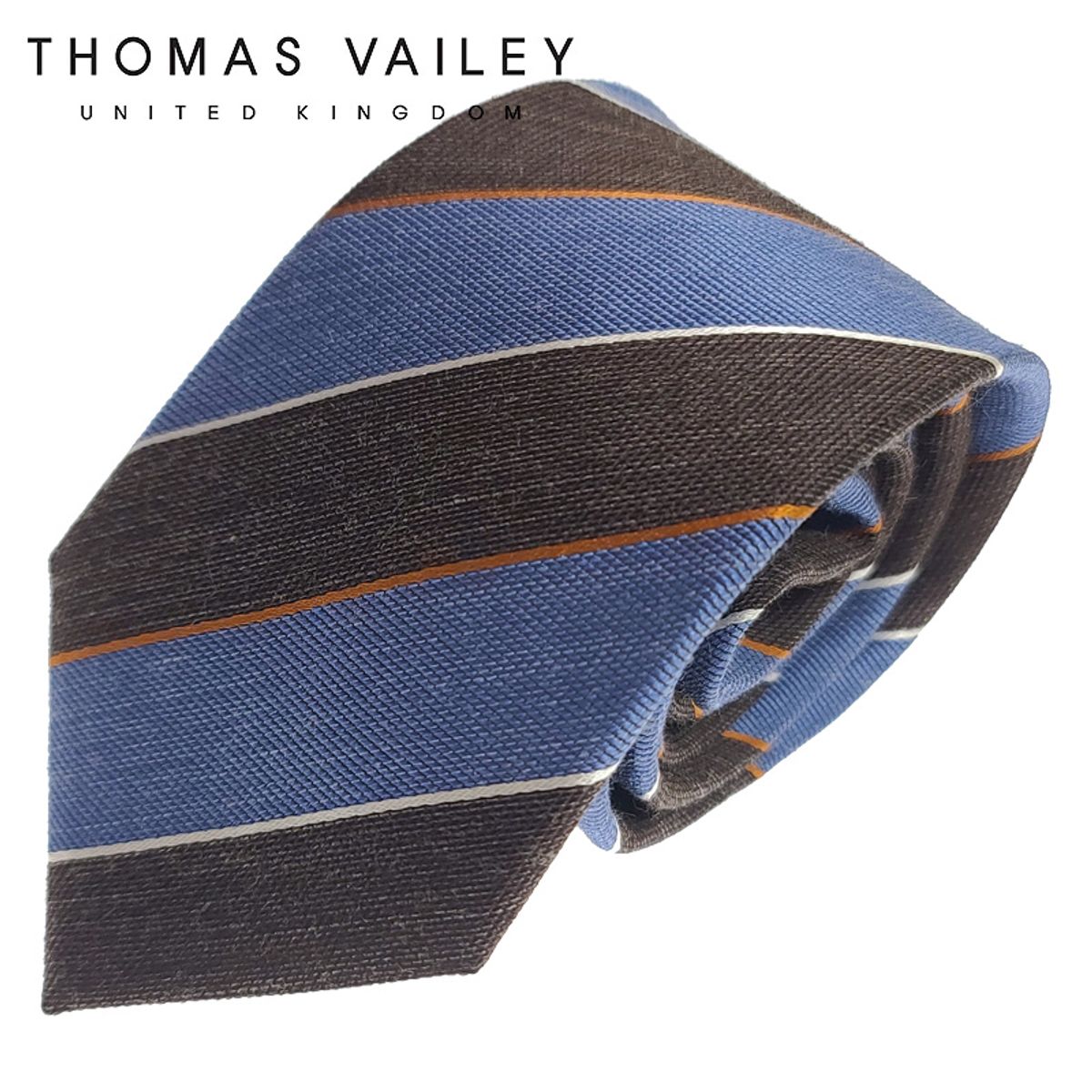 토마스 베일리(THOMAS VAILEY) 실크넥타이 - 어레인지 블루 8cm