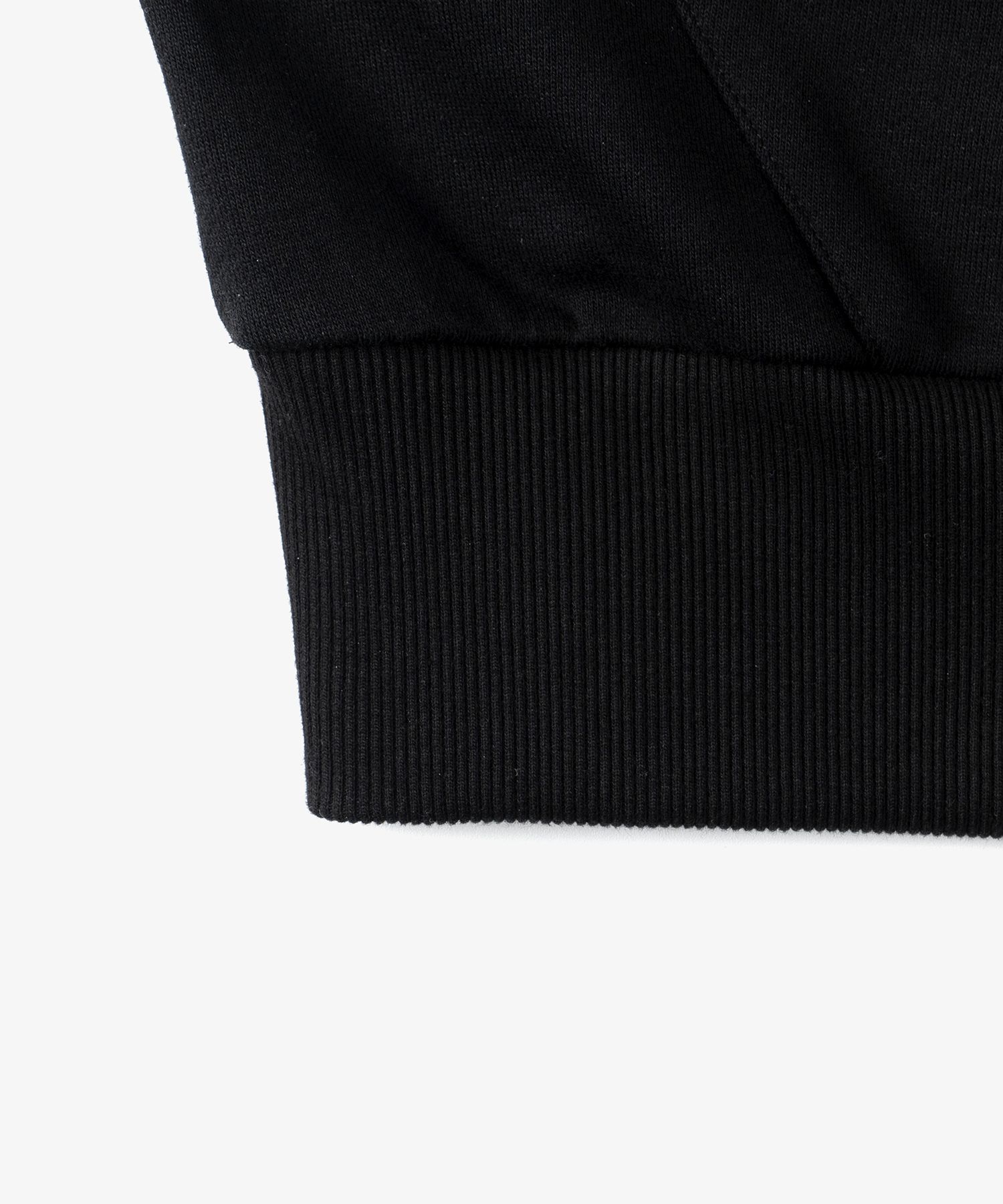 MUSINSA | TOFFEE 2WAY Cropped Sweat hooded Zip-up (BLACK)