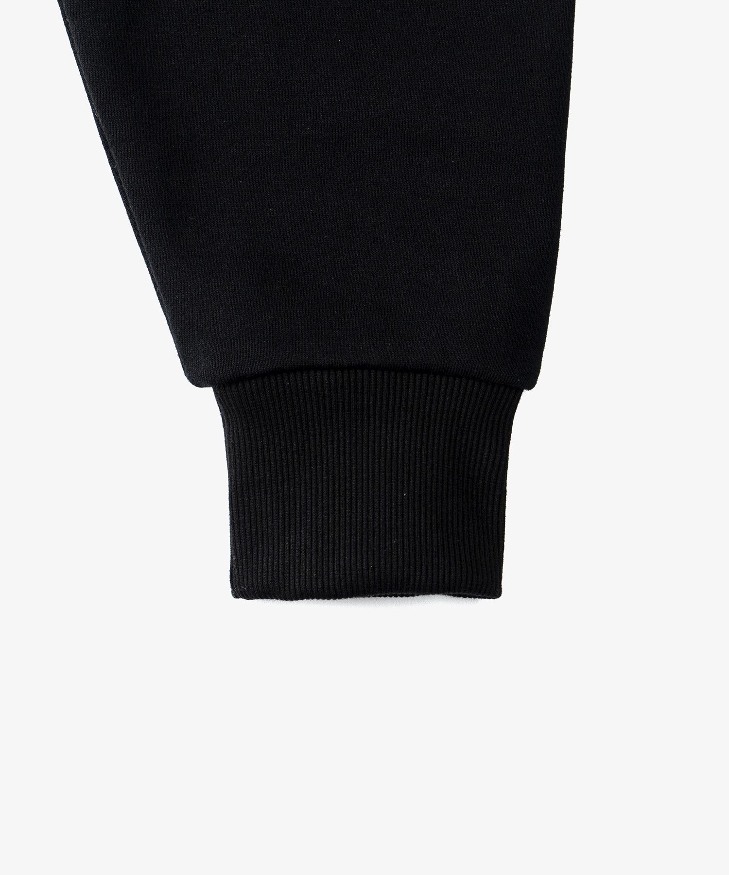 MUSINSA | TOFFEE 2WAY Cropped Sweat hooded Zip-up (BLACK)