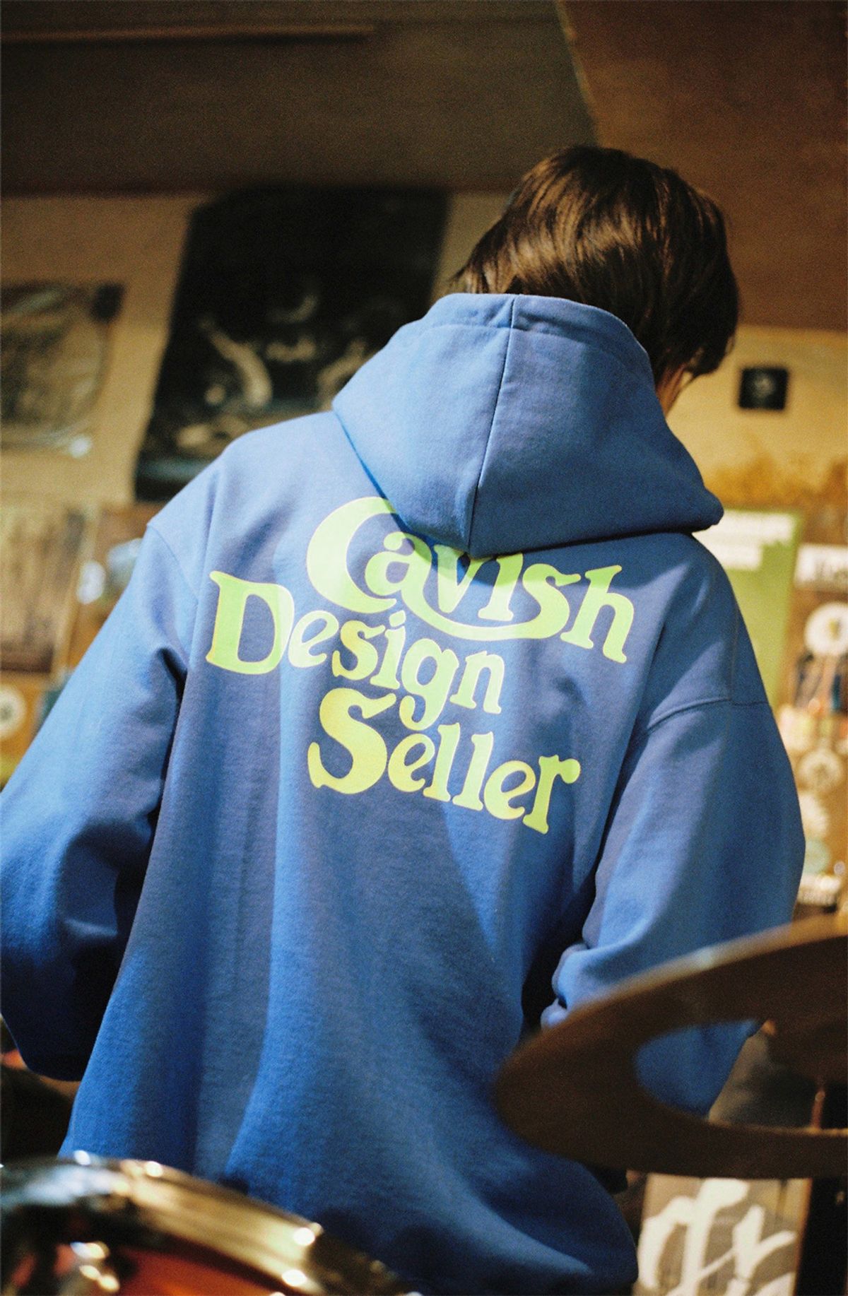 카비시(CAVISH) SELLER LOGO HOODIE BLUE(GREEN)(CV2BFUM400A)