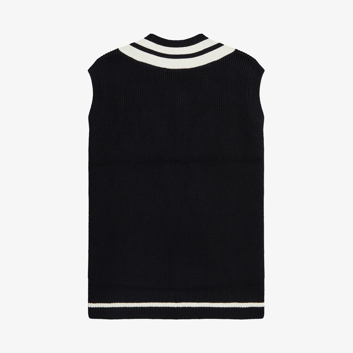 프레드페리(FRED PERRY) [Sharp] 스트라이프 헴 브이넥 베스트(102) AFPM231K540-102