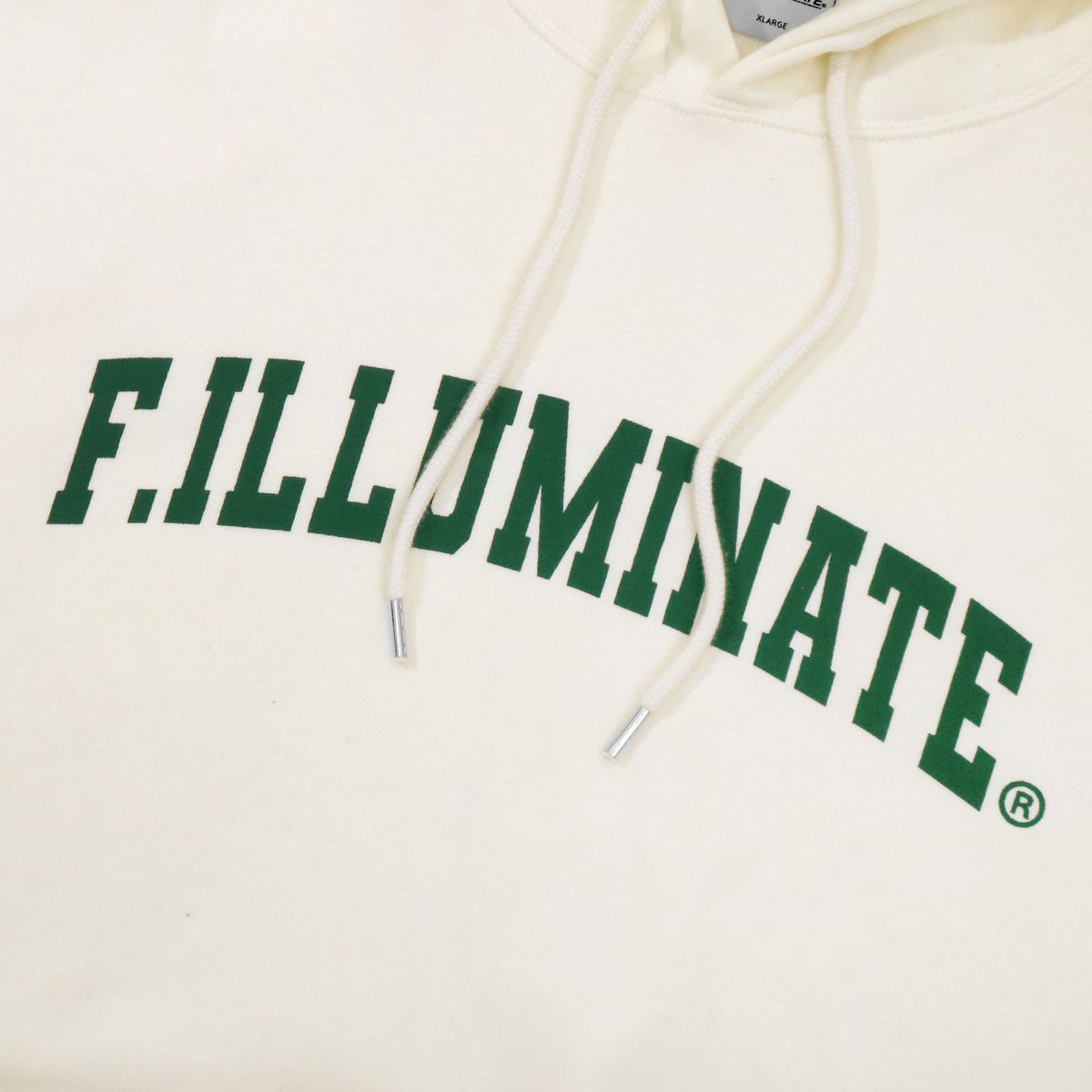 필루미네이트(FILLUMINATE) 오버핏 아치 로고 후디-크림