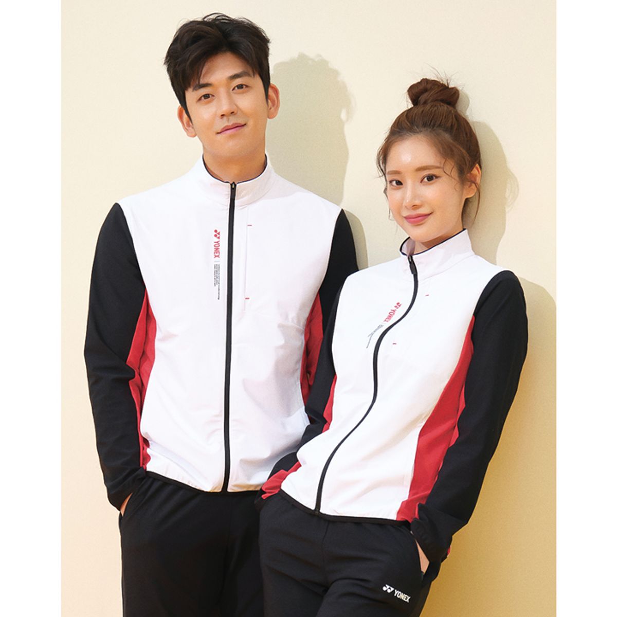요넥스(YONEX) 221WU008F 화이트 여성 배색 트레이닝 자켓