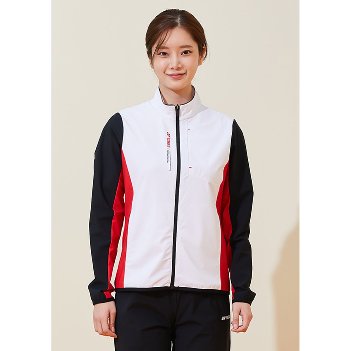 요넥스(YONEX) 221WU008F 화이트 여성 배색 트레이닝 자켓