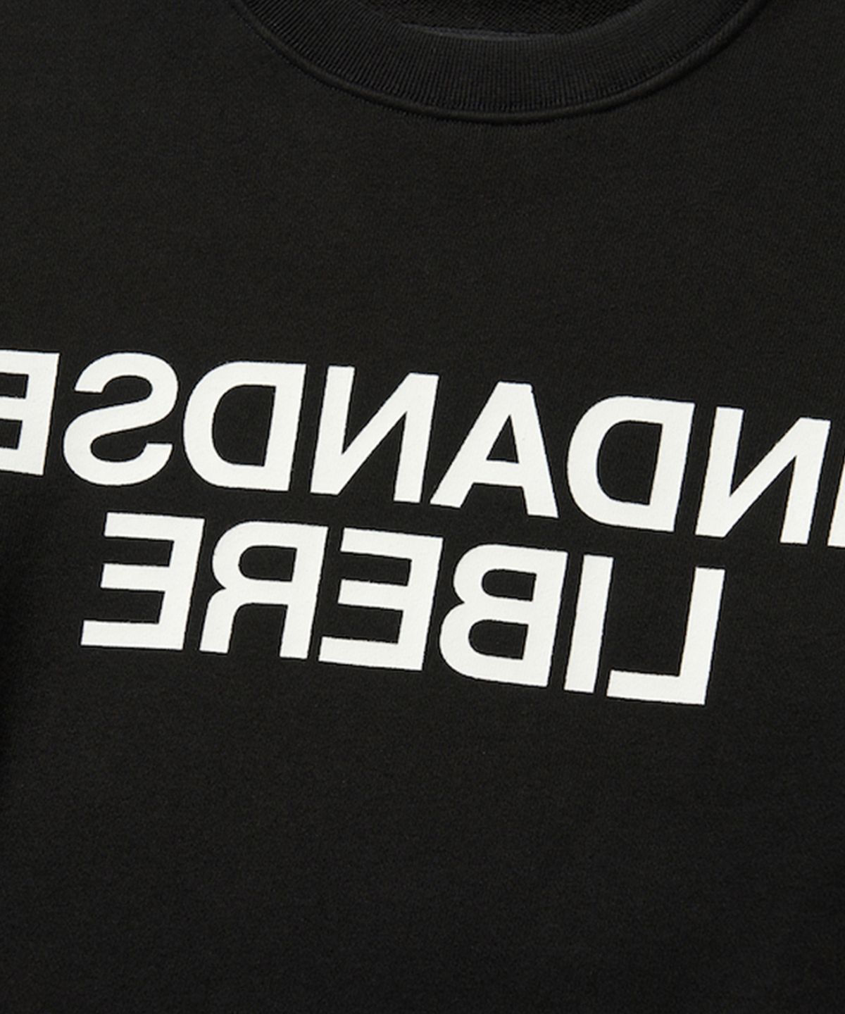리베레(LIBERE) WDS X LIBERE CREWNECK SWEAT SHIRT / BLACK