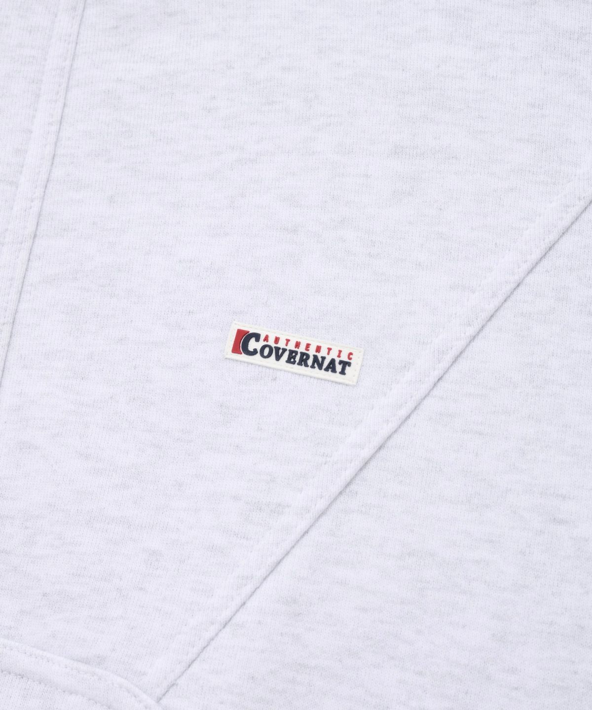 커버낫(COVERNAT) 오버핏 쉐브론 스웻 아노락 헤더 그레이