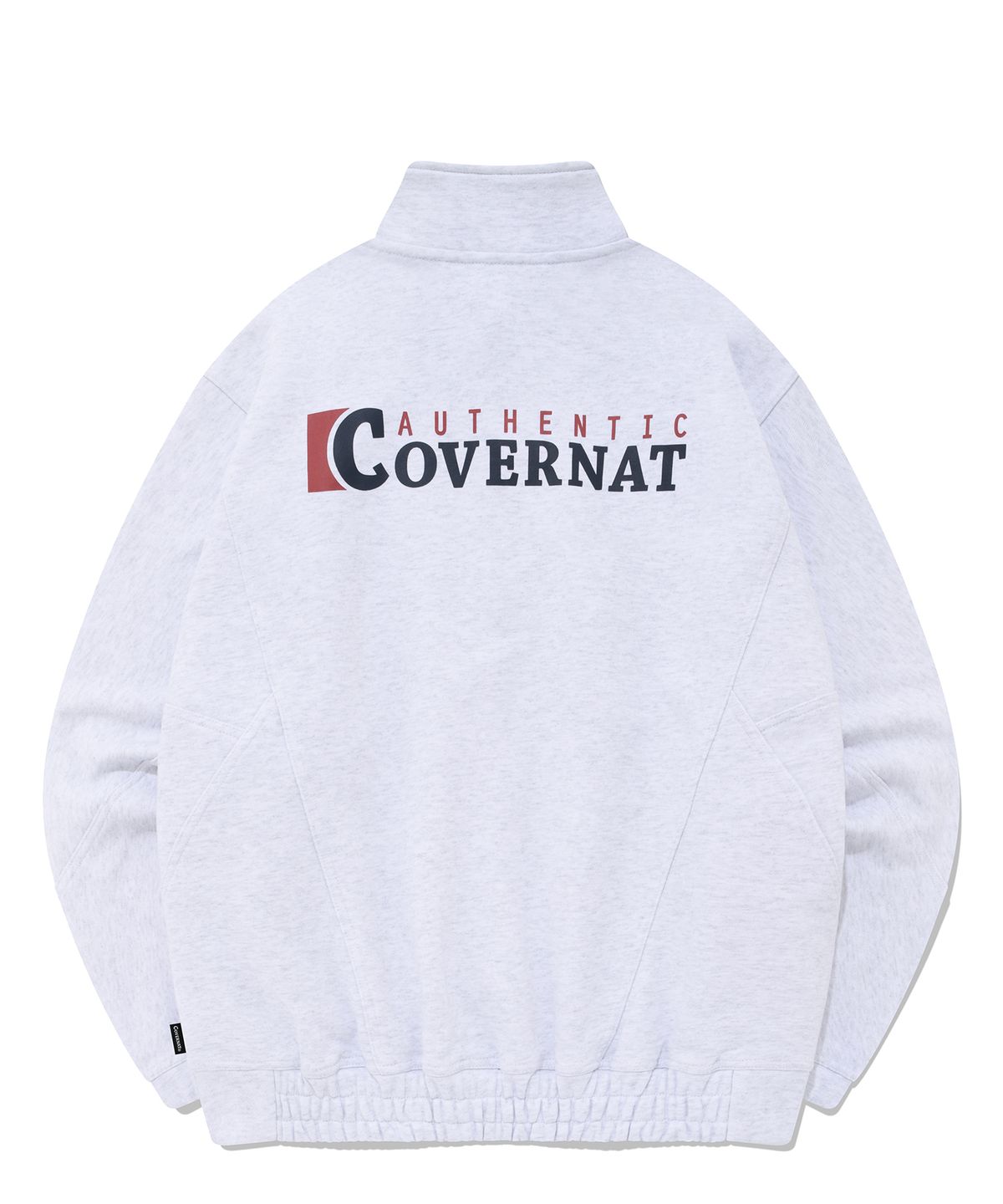 커버낫(COVERNAT) 오버핏 쉐브론 스웻 아노락 헤더 그레이