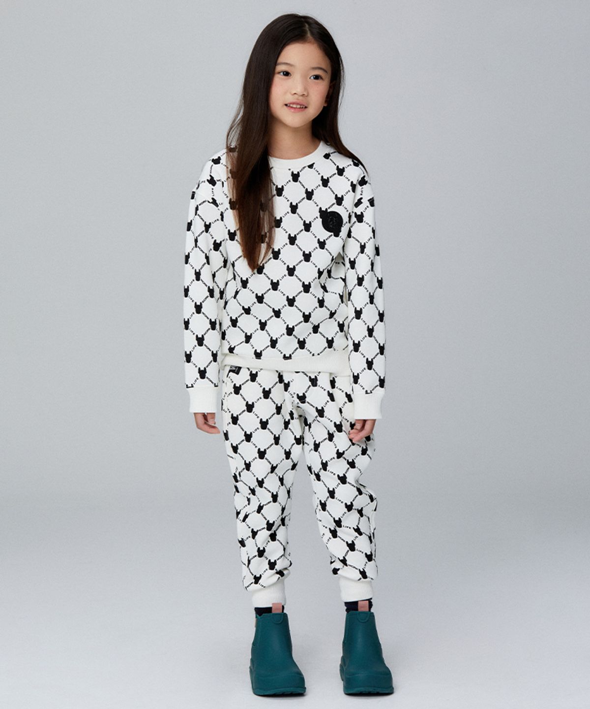 라이프워크 키즈(LIFEWORK KIDS) 키즈) 미니 모노그램 패턴 조거팬츠