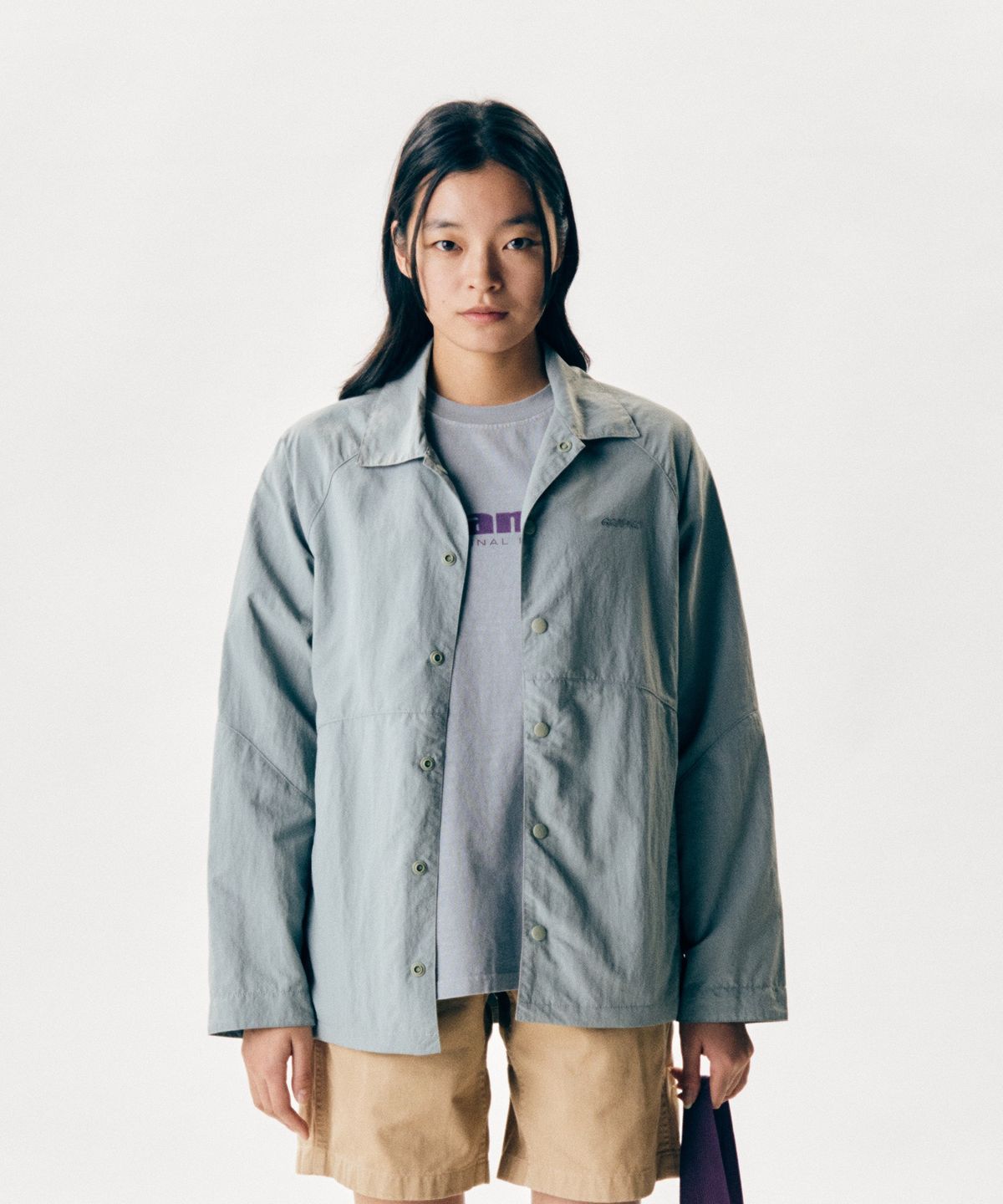 그라미치(GRAMICCI) 나일론 리버 뱅크 셔츠 Limestone Grey
