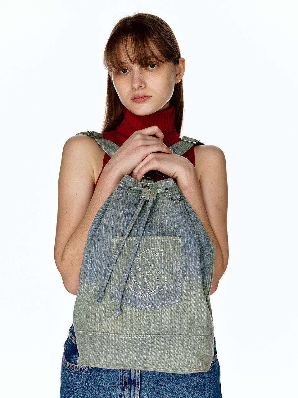 ★newjeans★関税込★FILLINTHEBLANK★Yoko Bucket Bag MUSINSA | FILLINTHEBLANK Yoko Bucket Bag (L)(denim)