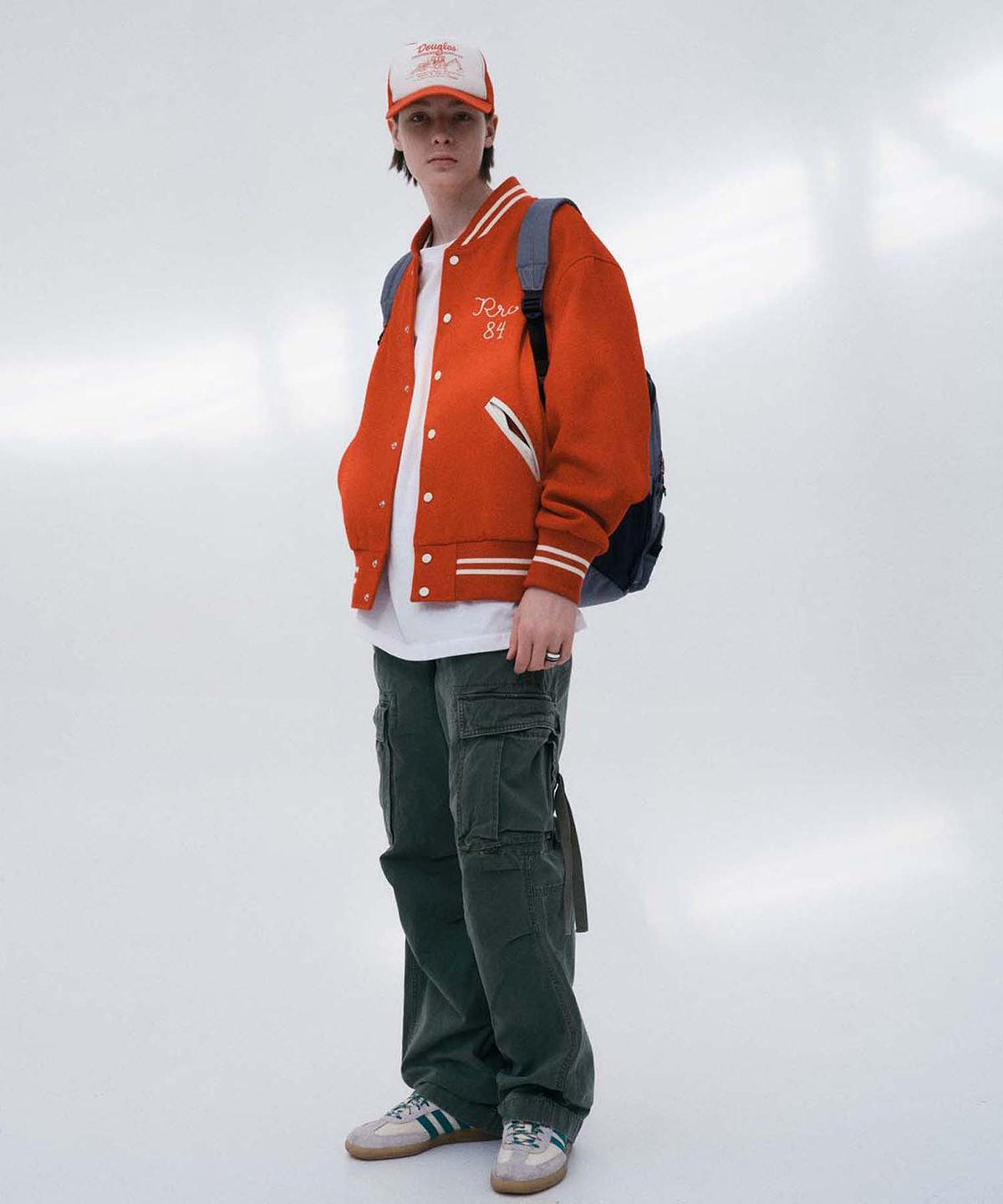 리트리버클럽(RETRIEVER CLUB) CHAIN VARSITY JACKET [RED]