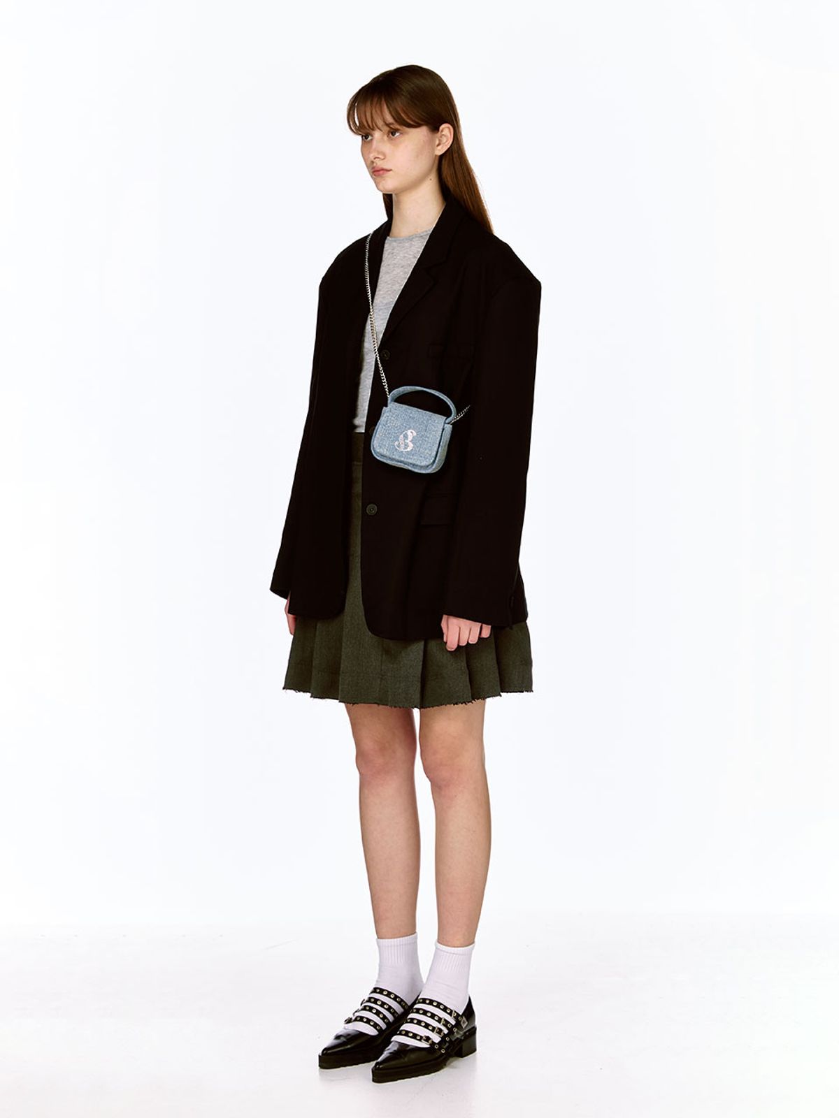 필인더블랭크(FILLINTHEBLANK) Vintage Denim Micro Bag - 사이즈 
