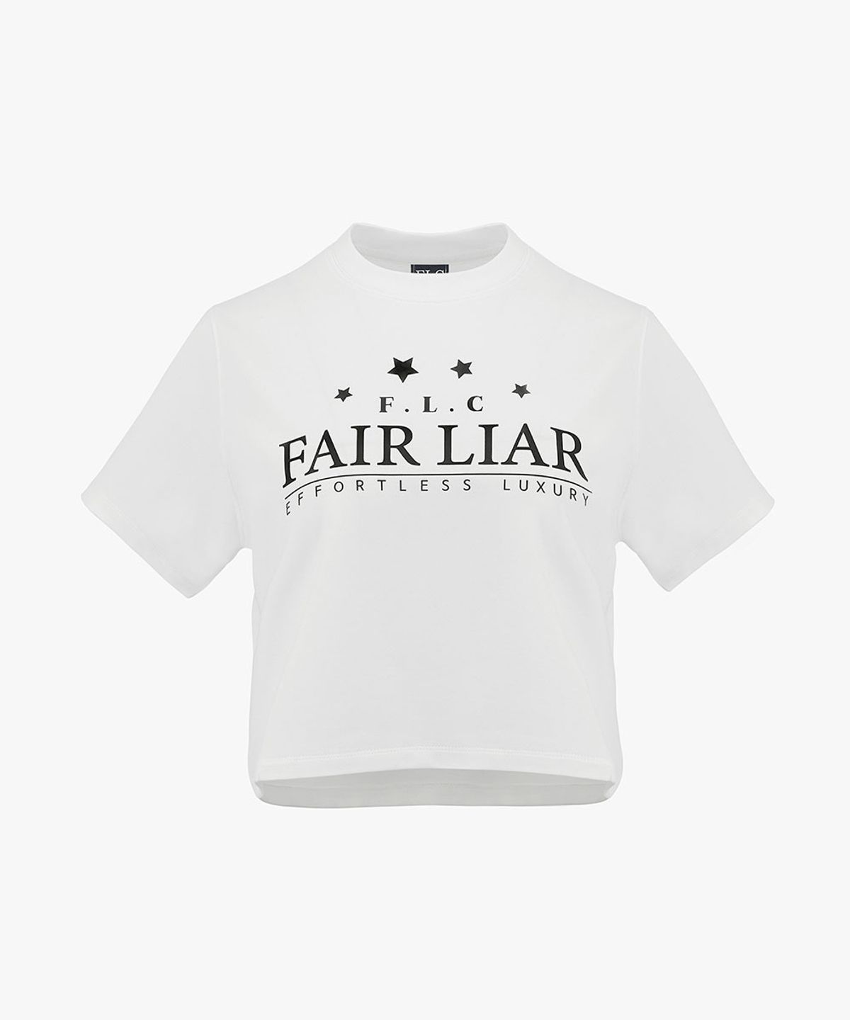 페어라이어 클럽(FAIRLIAR CLUB) Star Cropped T-Shirt_WHITE