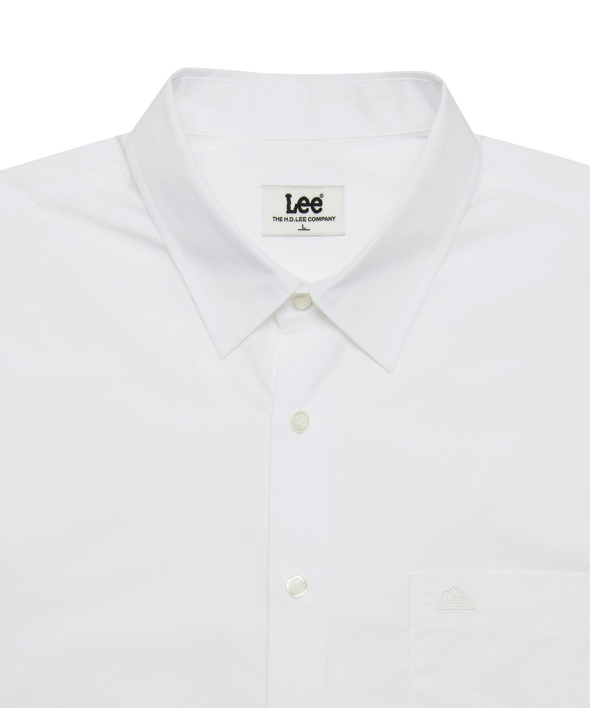 리(LEE) 페이퍼 코튼 레귤러핏 셔츠 화이트