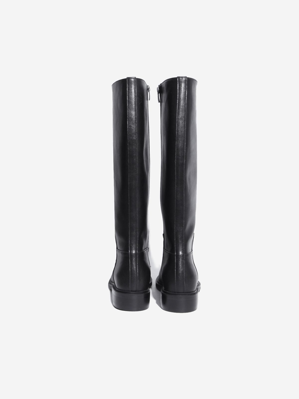 코모레비뮤지엄(KOMOREBI MUSEUM) KM011L 카우레더 클래식 와이드 롱 부츠 천연가죽 ver. ｜ Black (블랙)