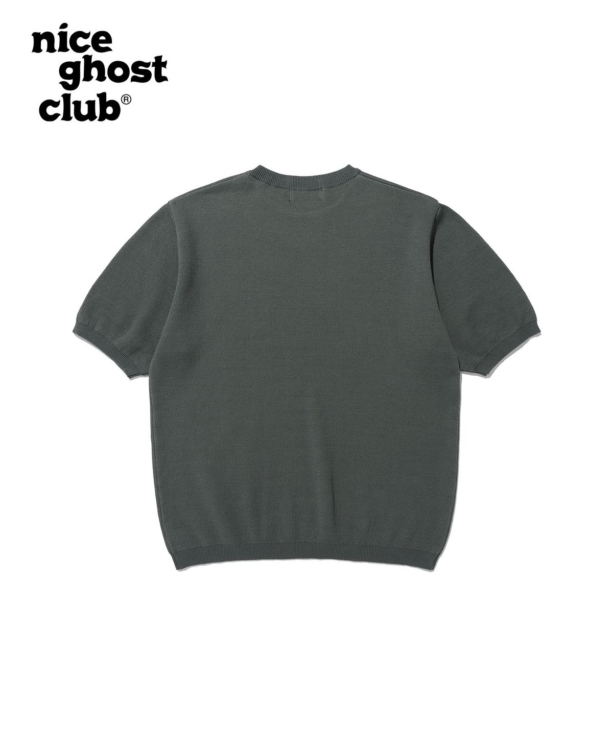 나이스고스트클럽(NICEGHOSTCLUB) GUMMY BEAR KNIT HALF T_CHARCOAL(NG2CFUK604A)