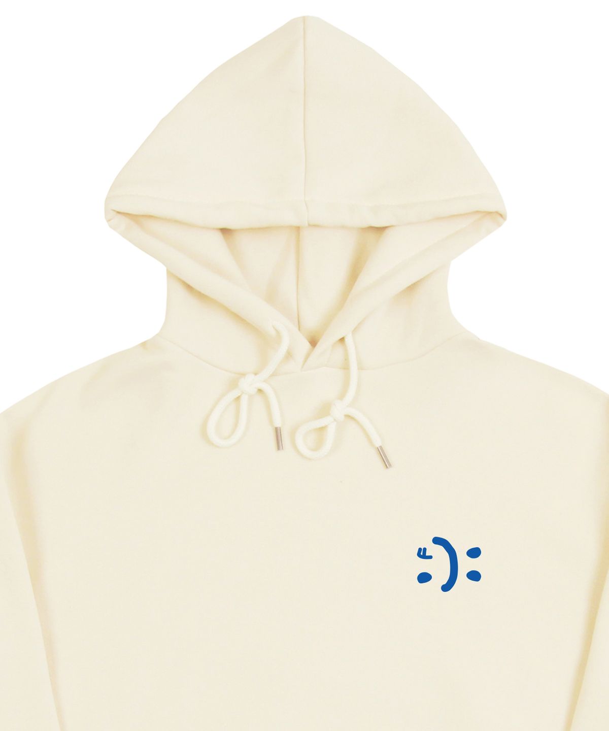그레이버(GRAVER) [UNISEX]스몰 더블 드로잉스마일 후드티_크림
