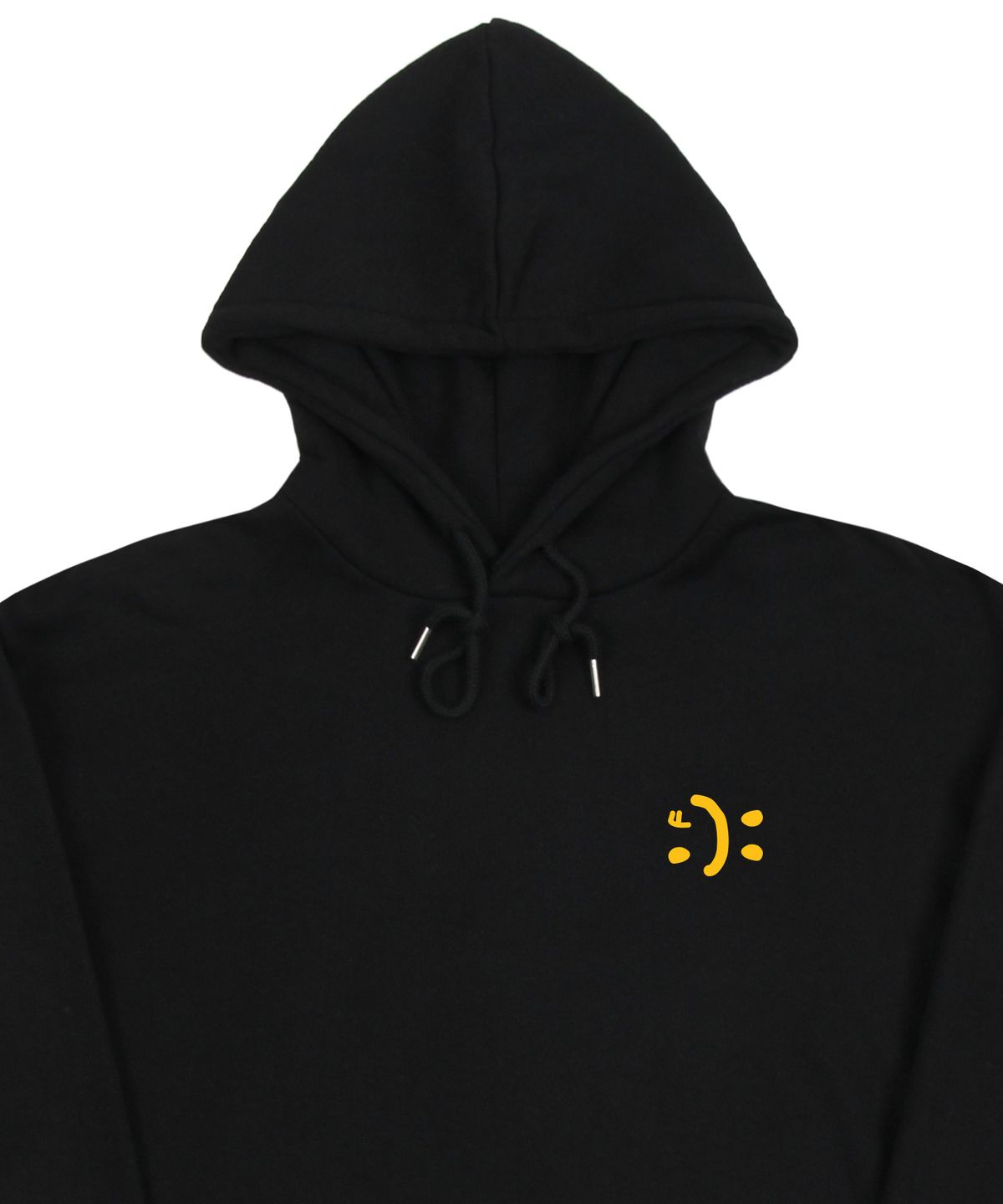 그레이버(GRAVER) [UNISEX]스몰 더블 드로잉스마일 후드티_블랙