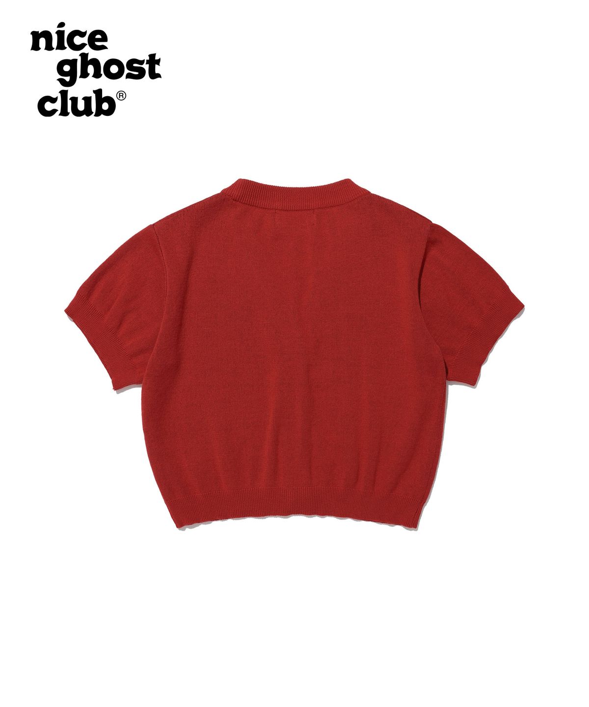 나이스고스트클럽(NICEGHOSTCLUB) DANGER HEART CROPPED HALF CARDIGAN_RED(NG2DSUK680A)
