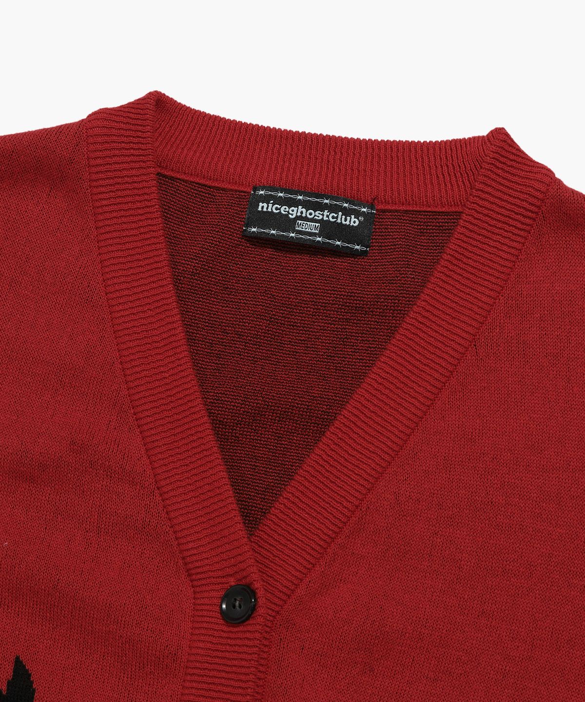 나이스고스트클럽(NICEGHOSTCLUB) DANGER HEART CROPPED HALF CARDIGAN_RED(NG2DSUK680A)