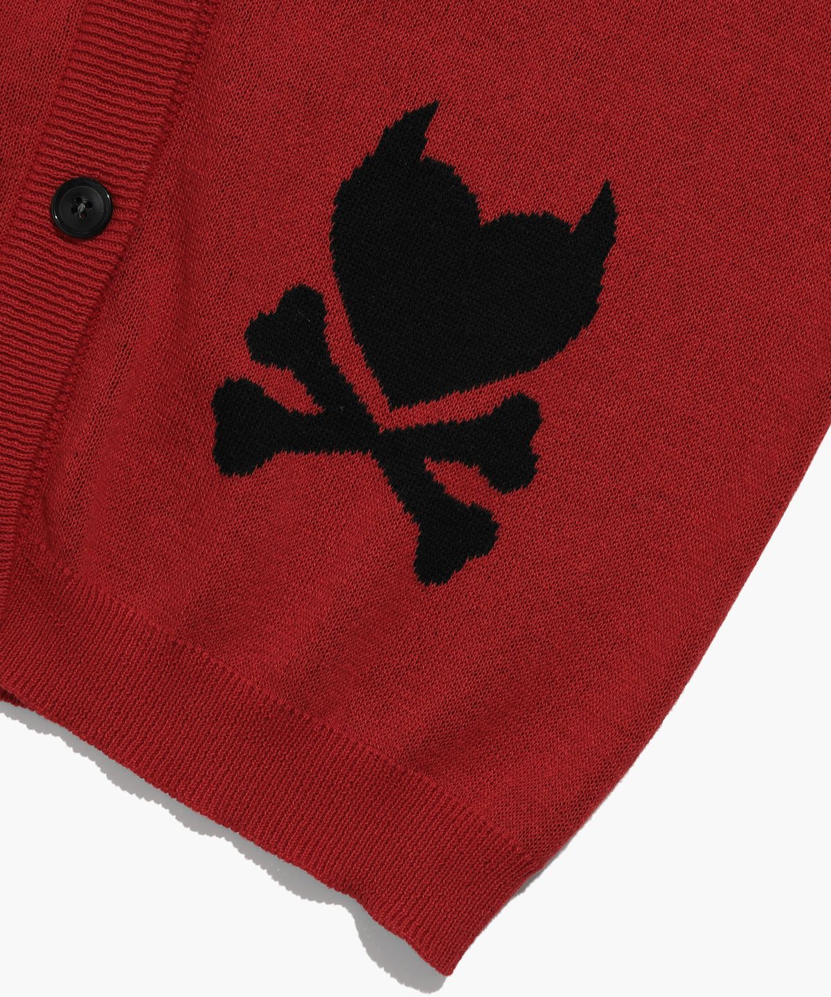 나이스고스트클럽(NICEGHOSTCLUB) DANGER HEART CROPPED HALF CARDIGAN_RED(NG2DSUK680A)