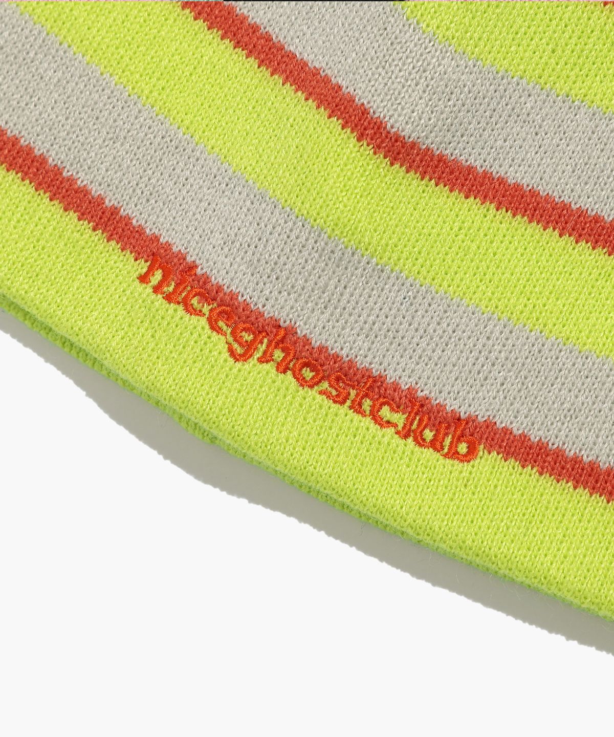 나이스고스트클럽(NICEGHOSTCLUB) STRIPE LOGO BEANIE_LIGHT GREEN(NG2DSUAB28A)