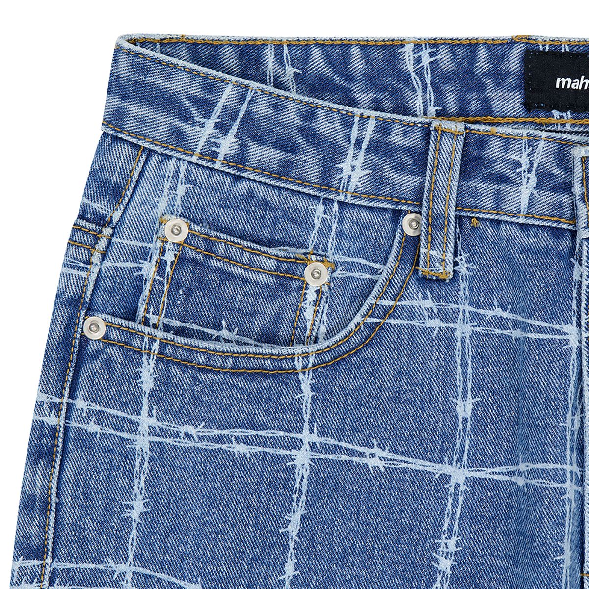 마하그리드(MAHAGRID) WIRE DENIM PANT BLUE(MG2DSMPA10A)