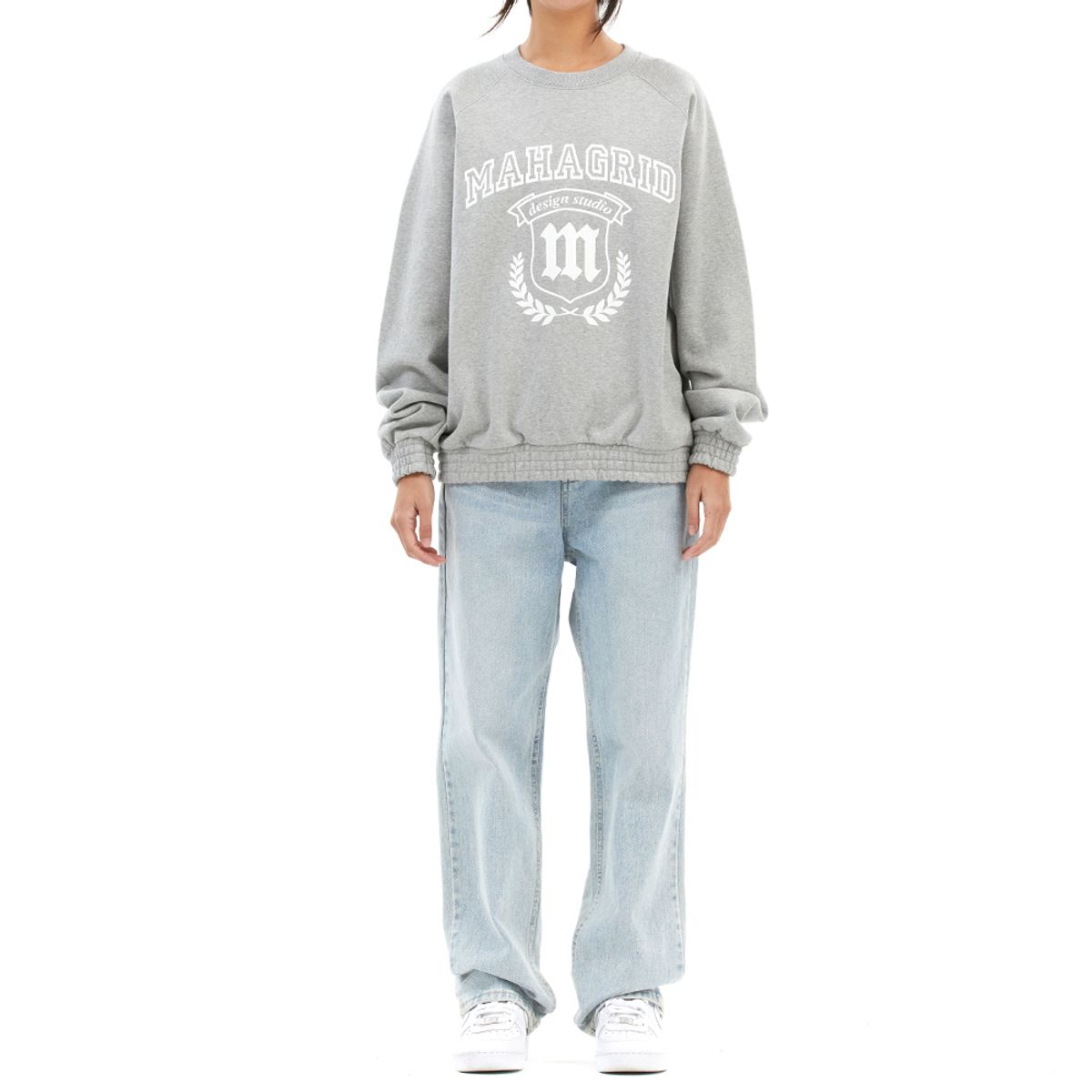 마하그리드(MAHAGRID) SHIELD SWEATSHIRT GREY(MG2DSMM442A)