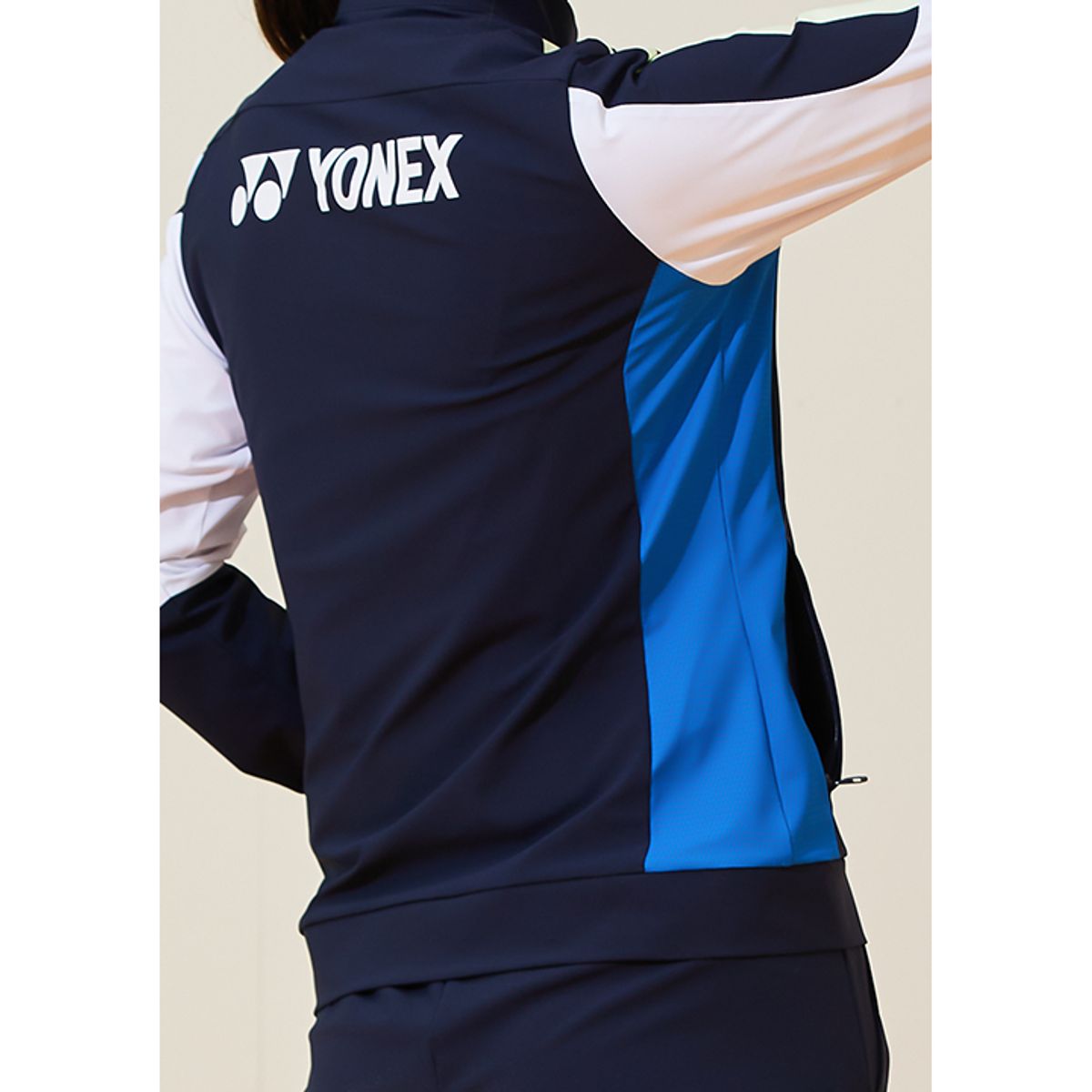 요넥스(YONEX) 221WU012F 네이비 여성 네온 포인트 트레이닝 자켓