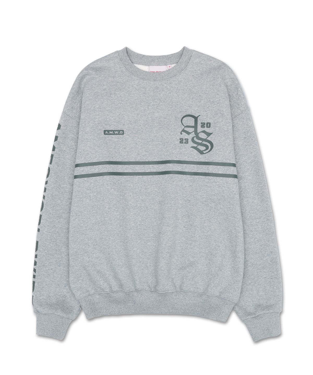 아메스 월드와이드(AMES-WORLDWIDE) OLD ENGLISH LOGO SWEATSHIRT GREY (AM2DSUM440A)