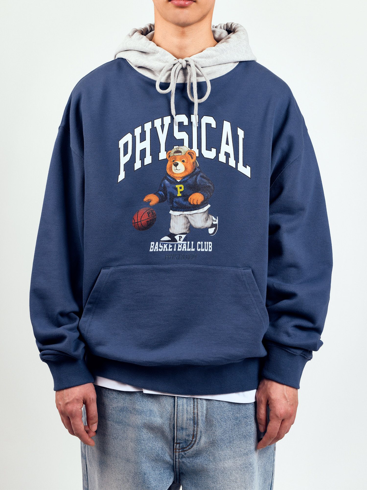 ◆PHYPS SPRAY BASKETBALL BEAR フーディ/2色◆ MUSINSA | PHYPS BEARS BASKETBALL DIET HOODIE NAVY / GRAY