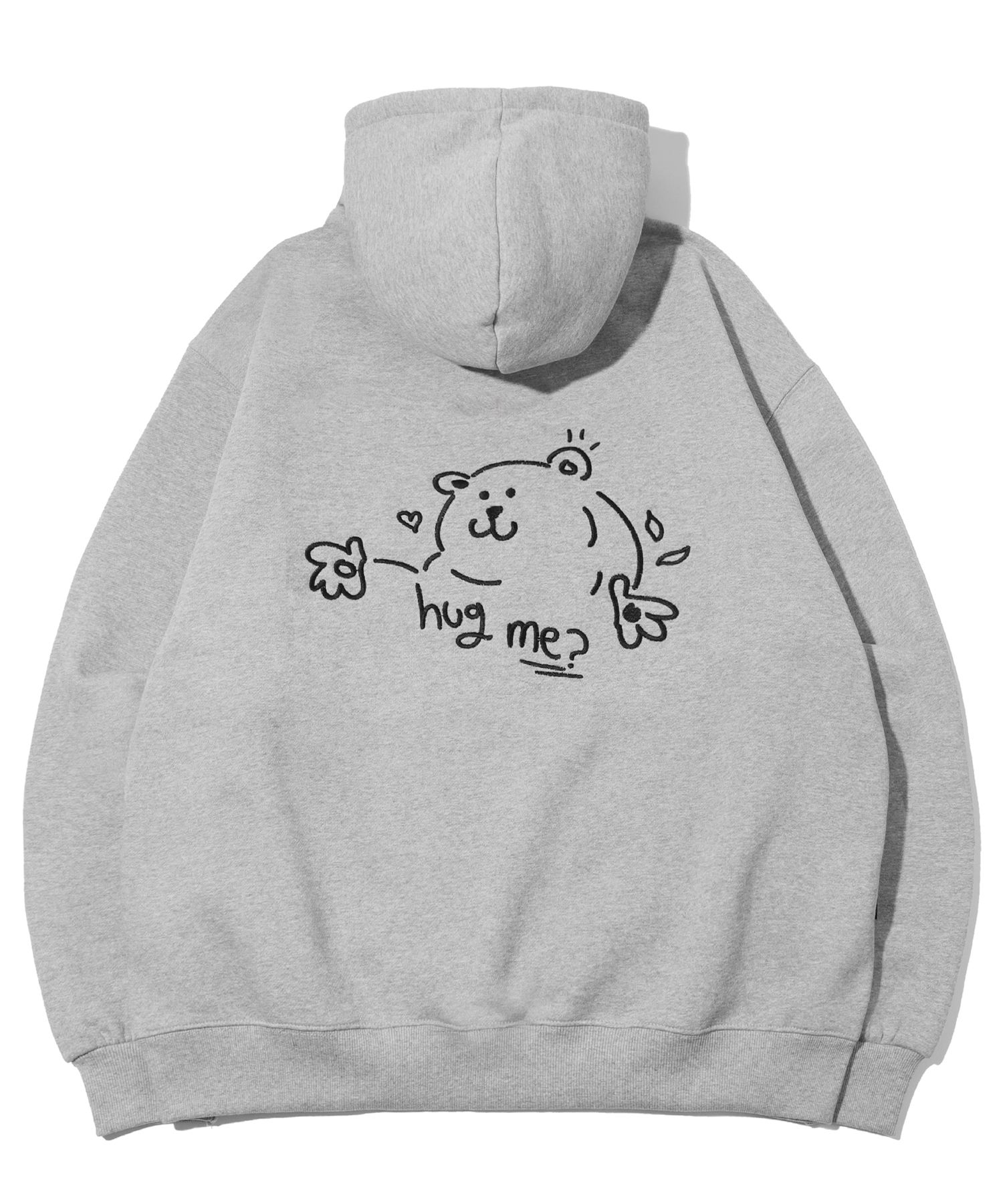MUSINSA | CPGN STUDIO Hug Me Embroidered Hoodie Gray