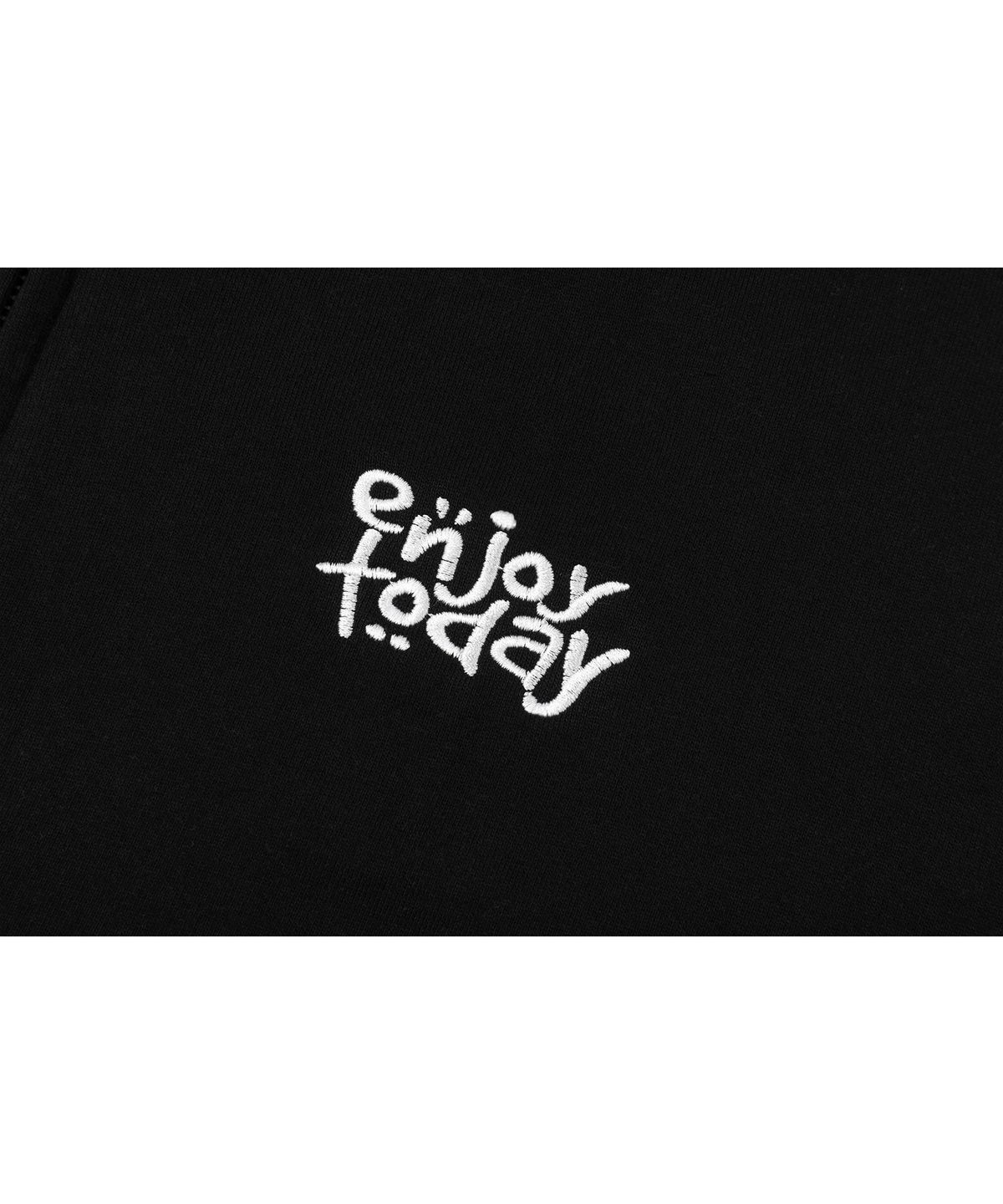 꼼파뇨(CPGN STUDIO) Enjoy CAT 자수 후드 집업 블랙