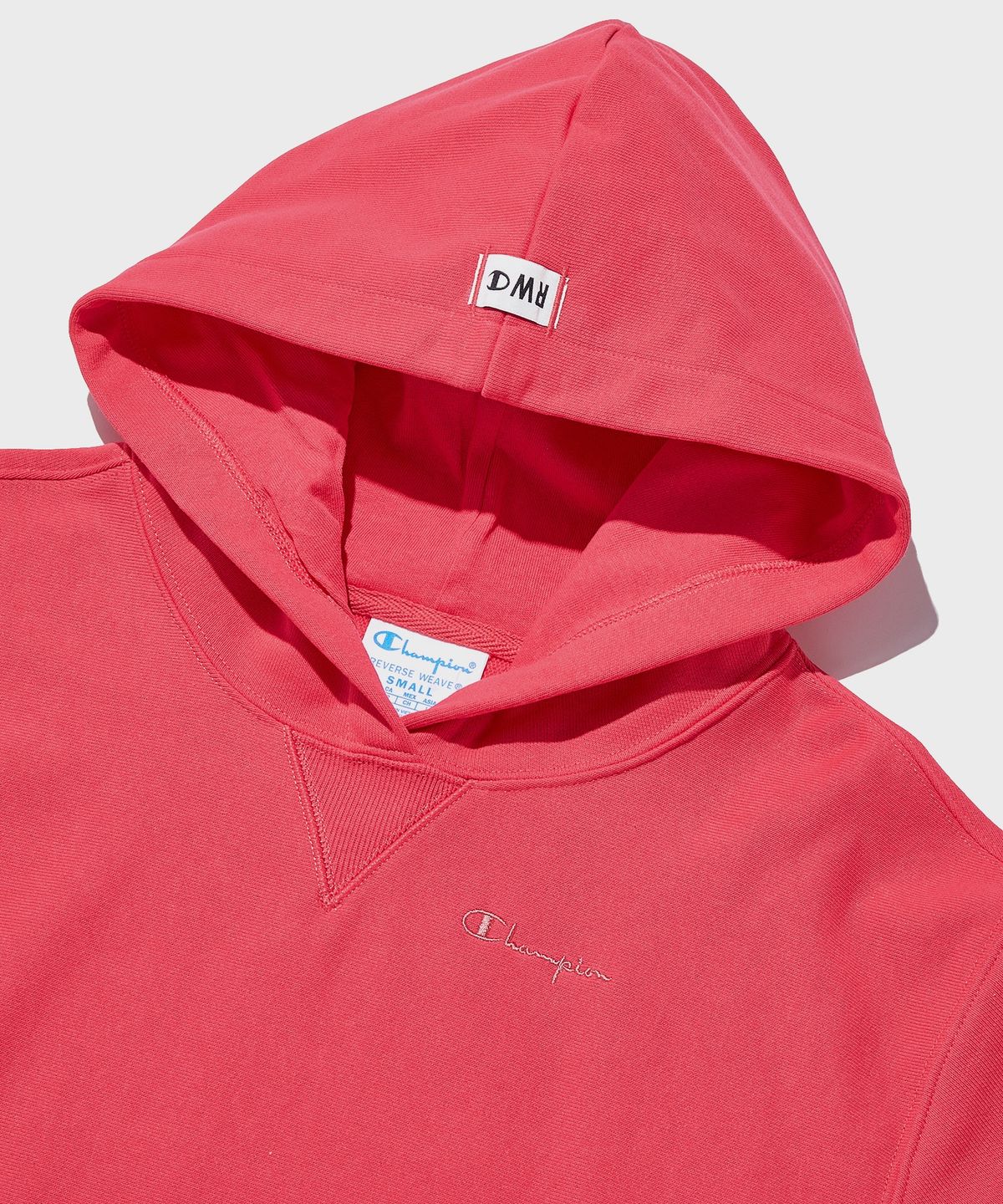 챔피온(CHAMPION) 여성 리버스위브 100 크롭 후드 티셔츠 Normal Red