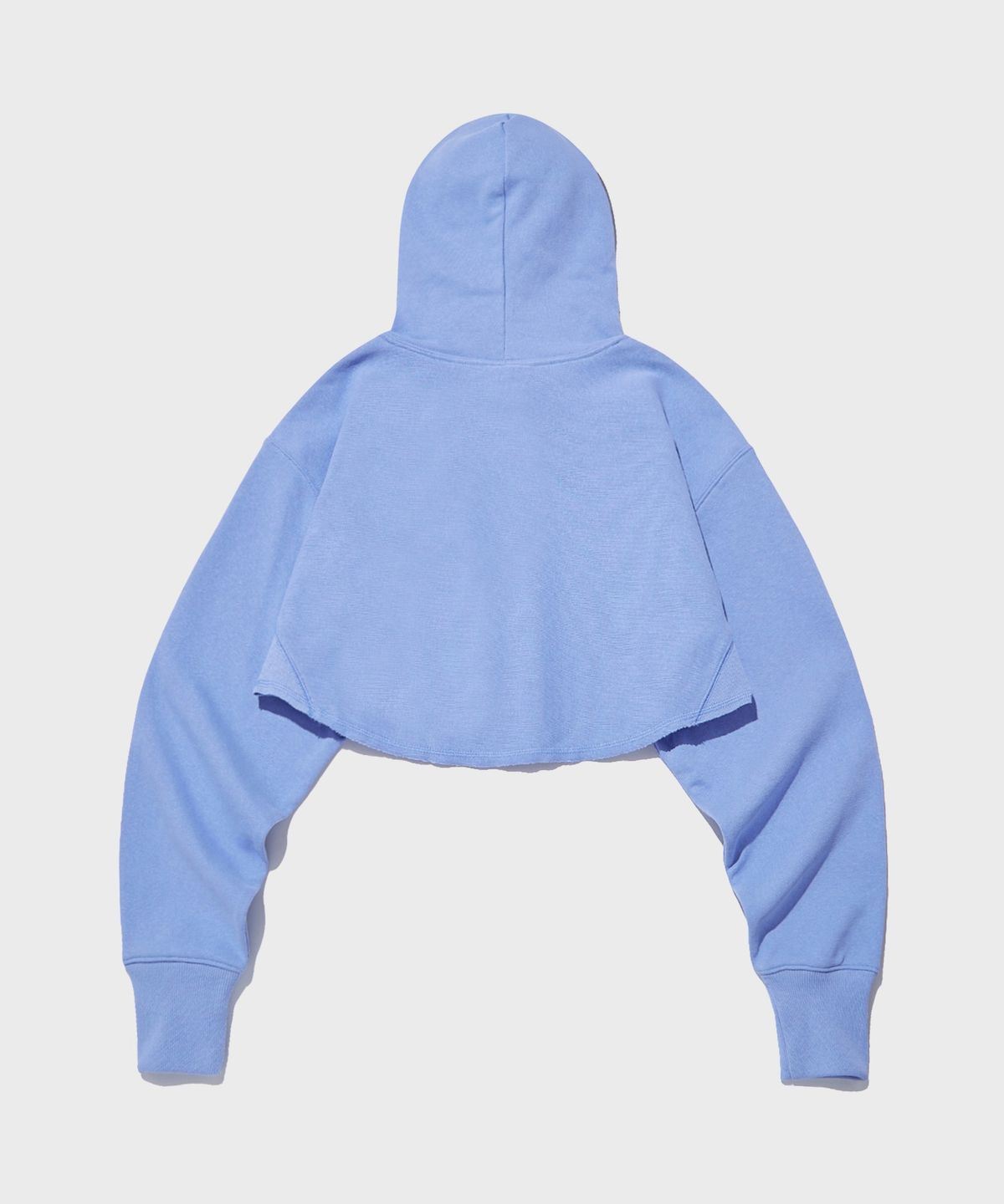 챔피온(CHAMPION) 여성 리버스위브 100 크롭 후드 티셔츠 Pale Blue