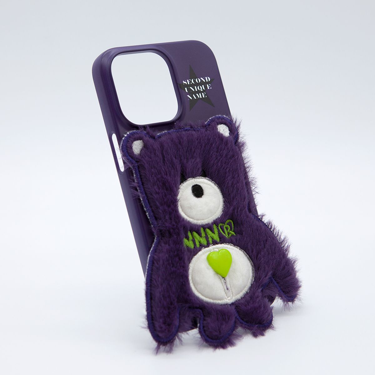 세컨드유니크네임(SECOND UNIQUE NAME) SUN CASE PATCH STAR FUR BEAR GRAPE