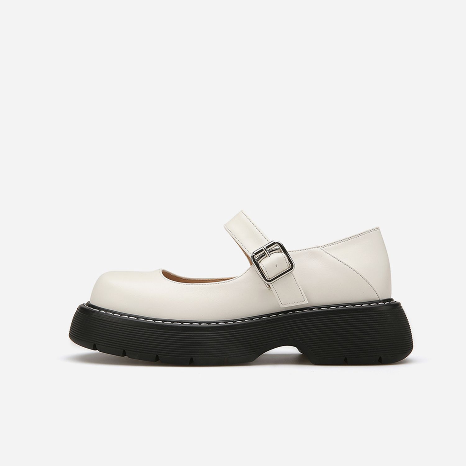 ドレスシューズ・革靴・ビジネスシューズ ^SALT&CHOCOLATE^ Round Toe Stitch Mary Jane Flat 412315004 4 MUSINSA | SALT AND CHOCOLATE Round Toe Stitch Mary Jane