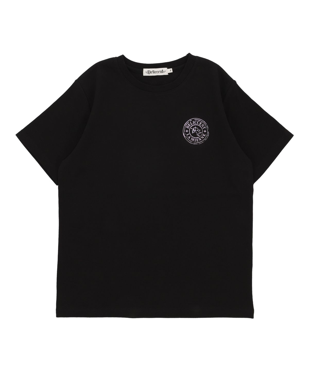 델리센트(DELICCENT) 양면 싱글 베이직 반팔티셔츠 [BLACK]