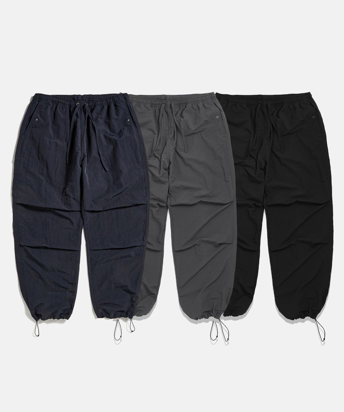 에스피오나지(ESPIONAGE) Nylon Warm Up Pants Dark Navy