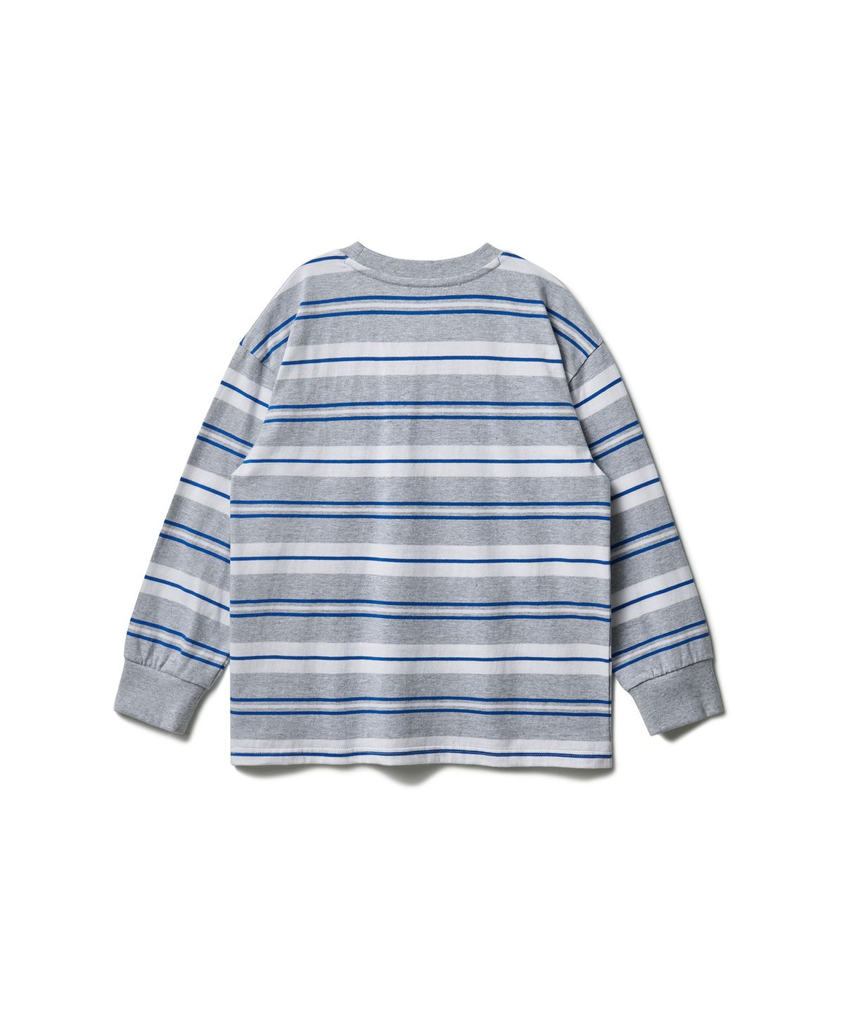 무신사 스탠다드 키즈(MUSINSA STANDARD KIDS) 멀티 스트라이프 크루 넥 긴소매 티셔츠 1 [그레이]