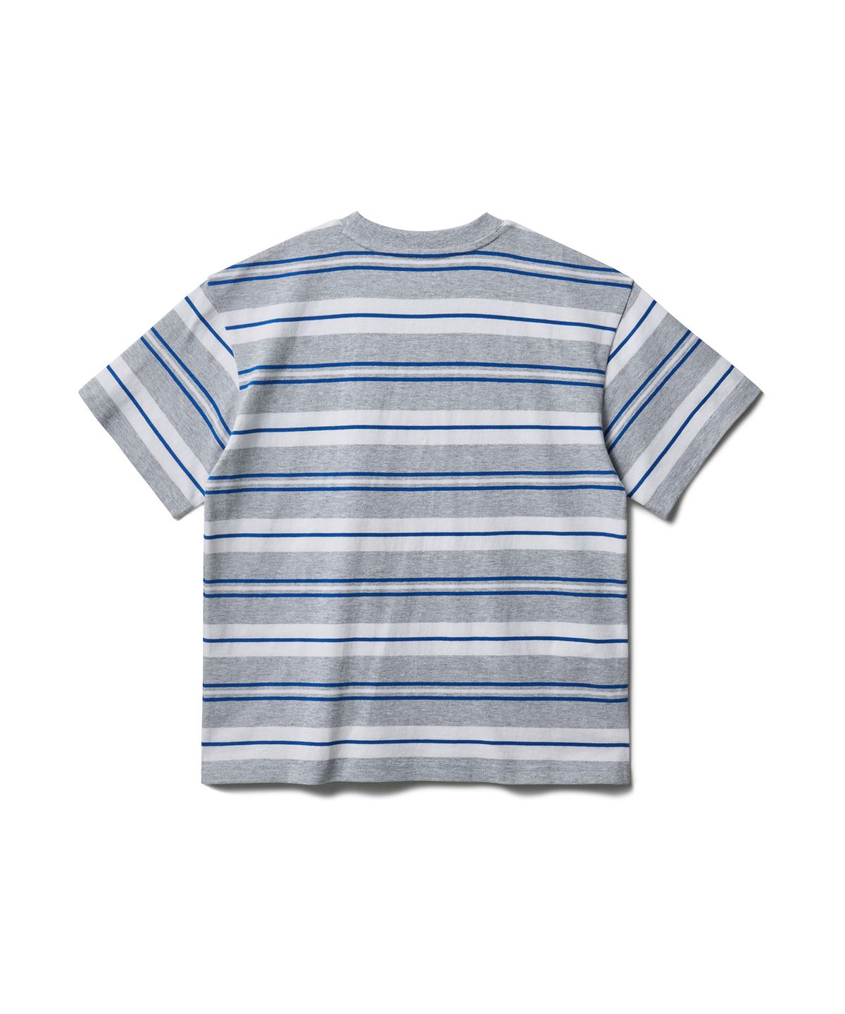무신사 스탠다드 키즈(MUSINSA STANDARD KIDS) 멀티 스트라이프 크루 넥 티셔츠 1 [그레이]