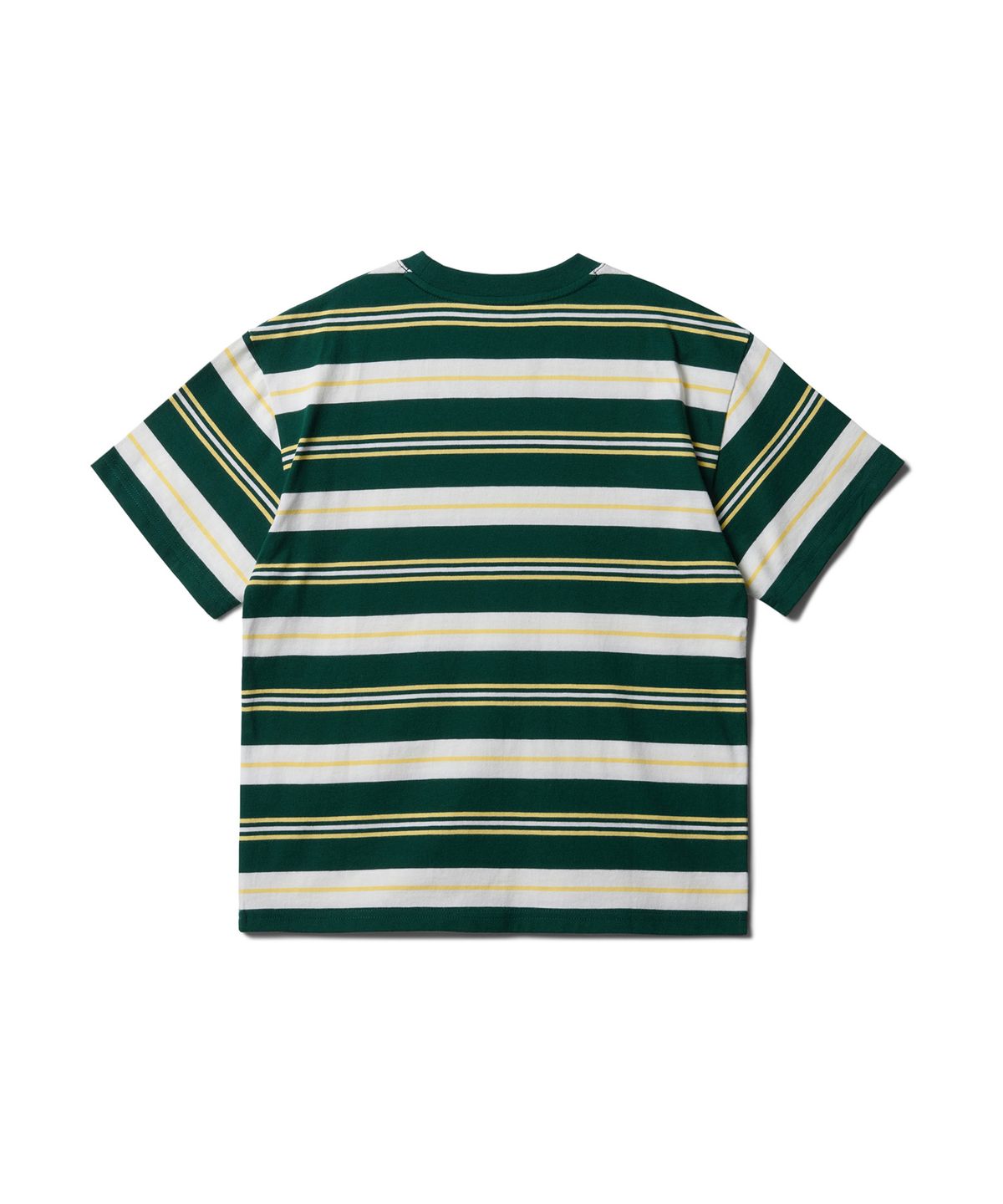 무신사 스탠다드 키즈(MUSINSA STANDARD KIDS) 멀티 스트라이프 크루 넥 티셔츠 1 [그린]