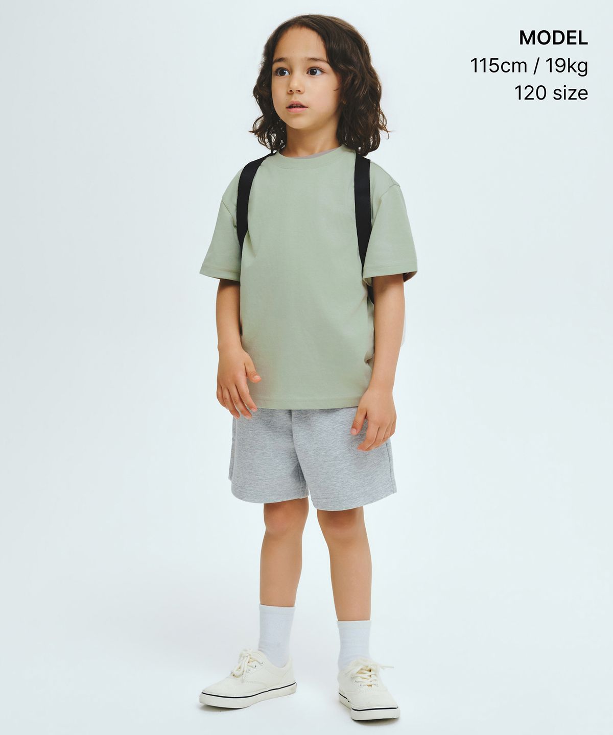 무신사 스탠다드 키즈(MUSINSA STANDARD KIDS) [쿨탠다드] 릴렉스드 크루 넥 티셔츠 [페일 그린]