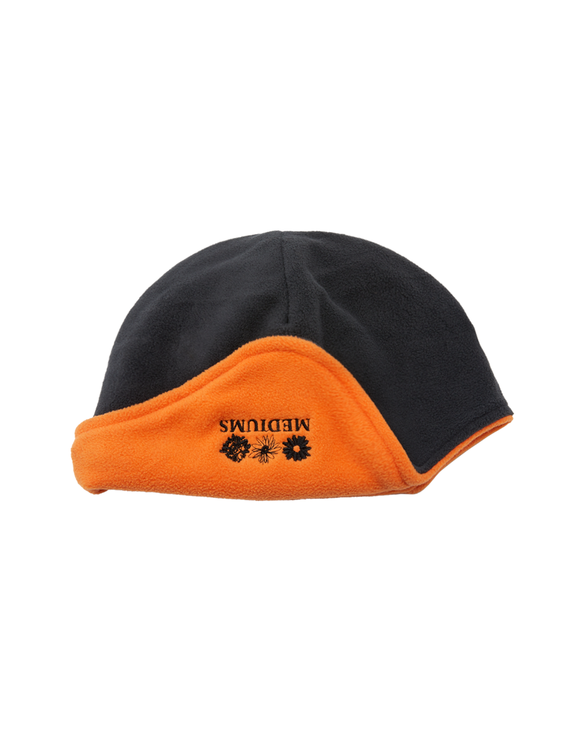 미디엄스(MEDIUMS) Sunflower Logo Ear Flap Fleece Beanie - Orange (해바라기 로고 이어플랩 플리스 비니)