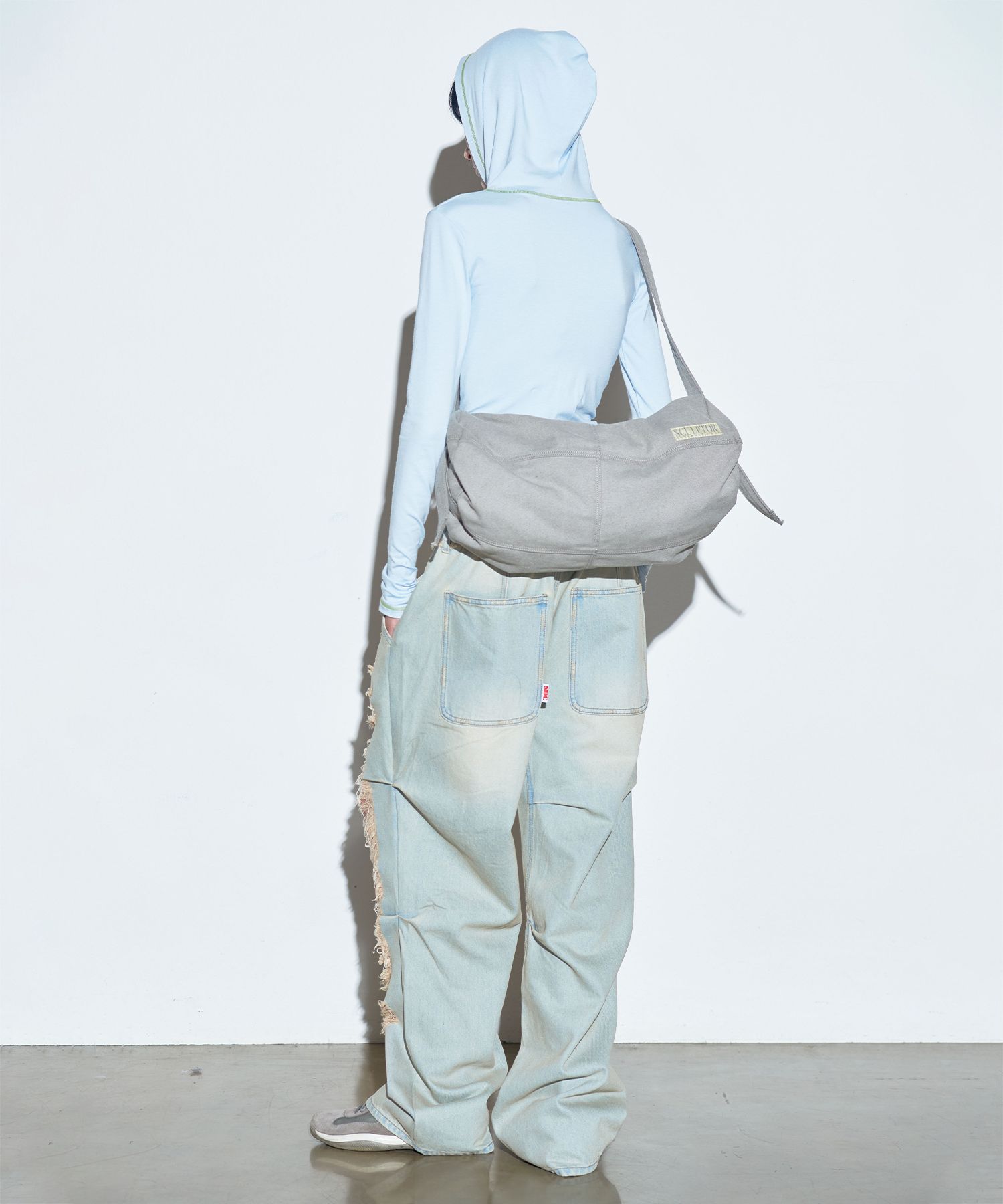 MUSINSA | SCULPTOR Vintage Canvas Duffel Bag Pale Gray